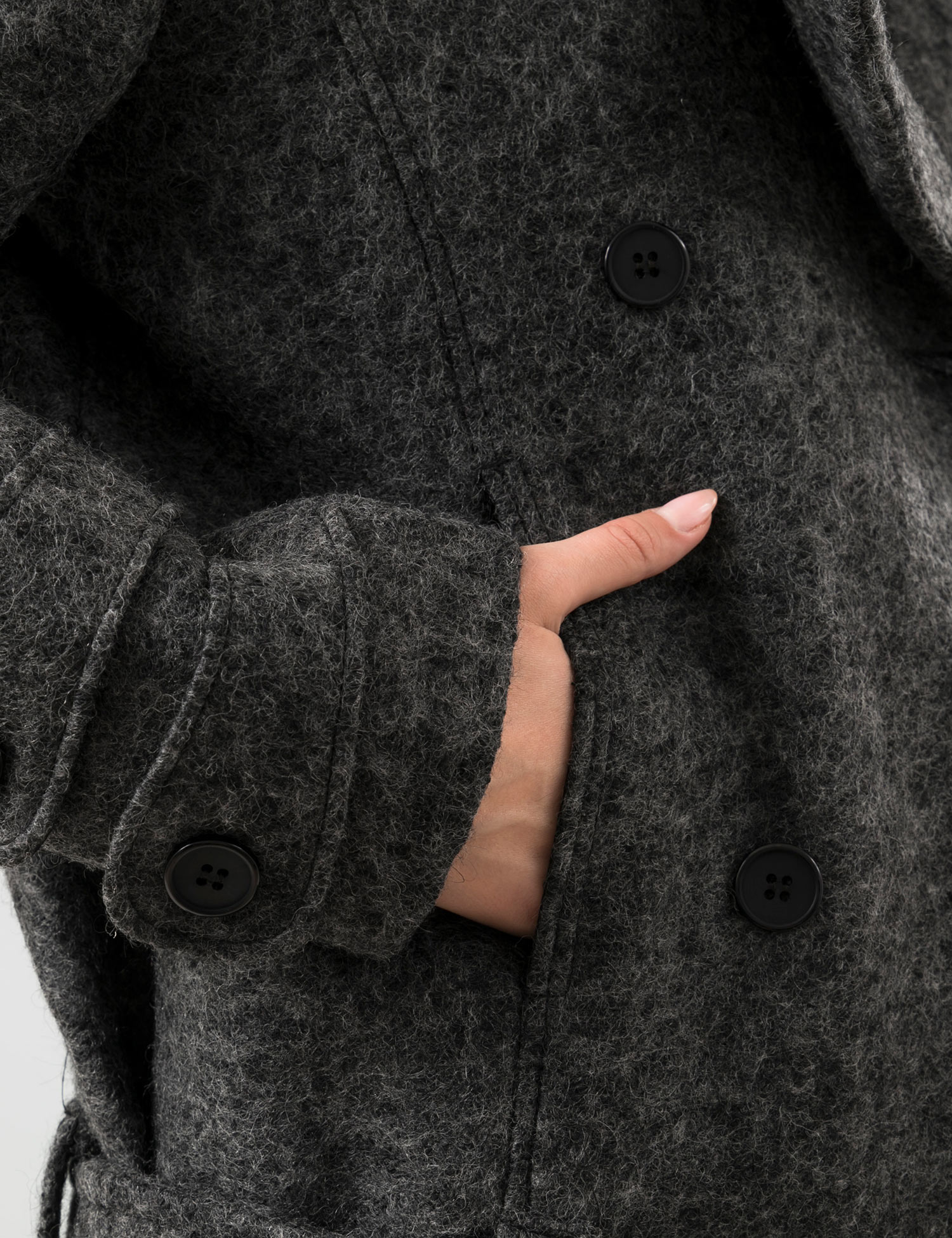 Картинка Жіноче темно-сіре пальто