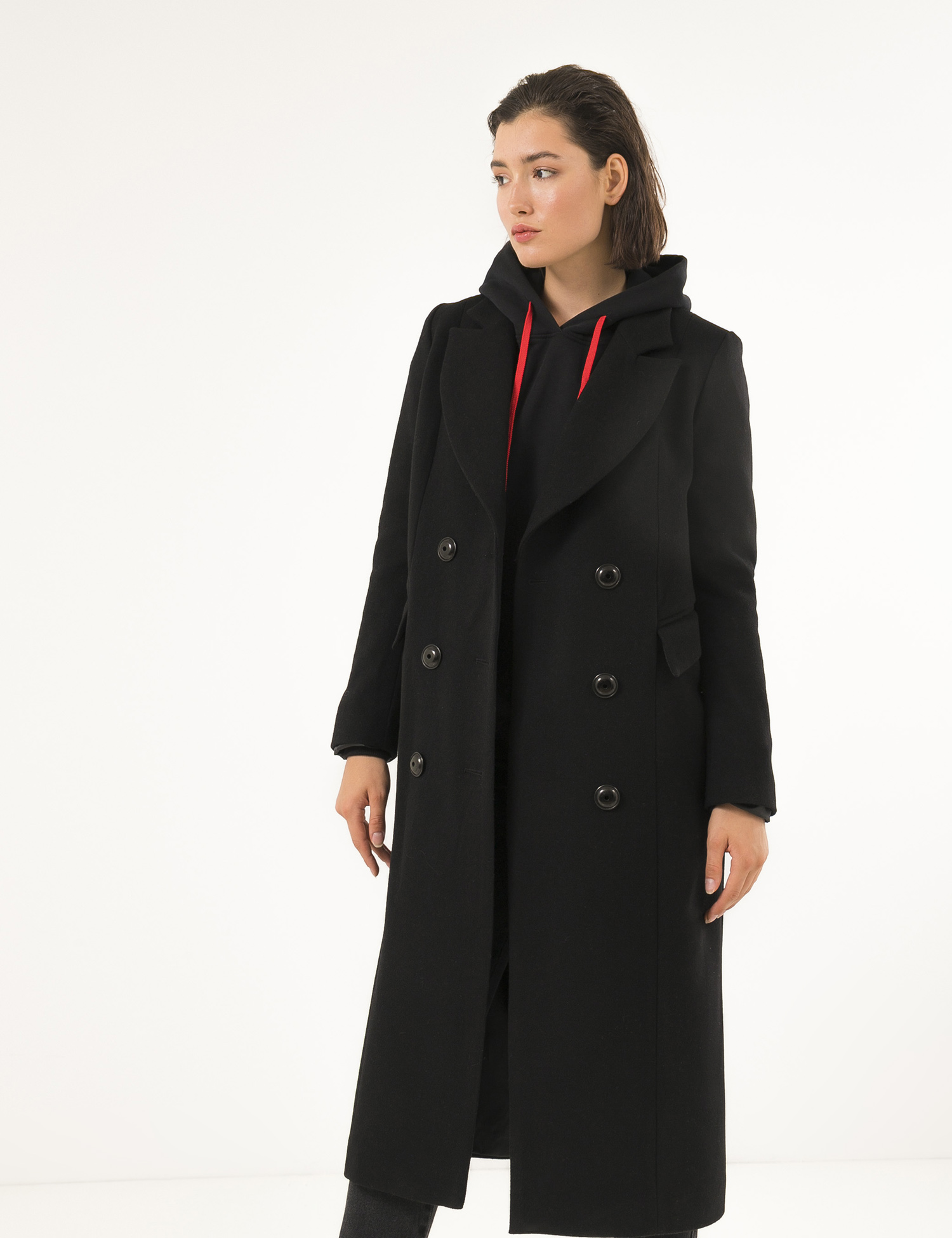 Картинка Жіноче чорне пальто