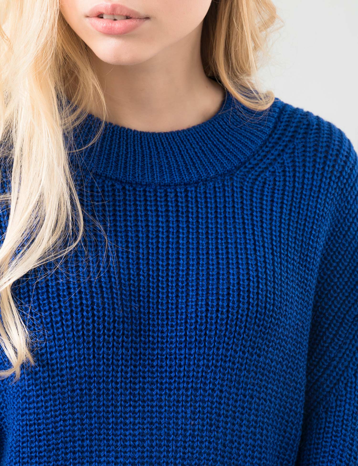 Картинка Жіночий синій светр