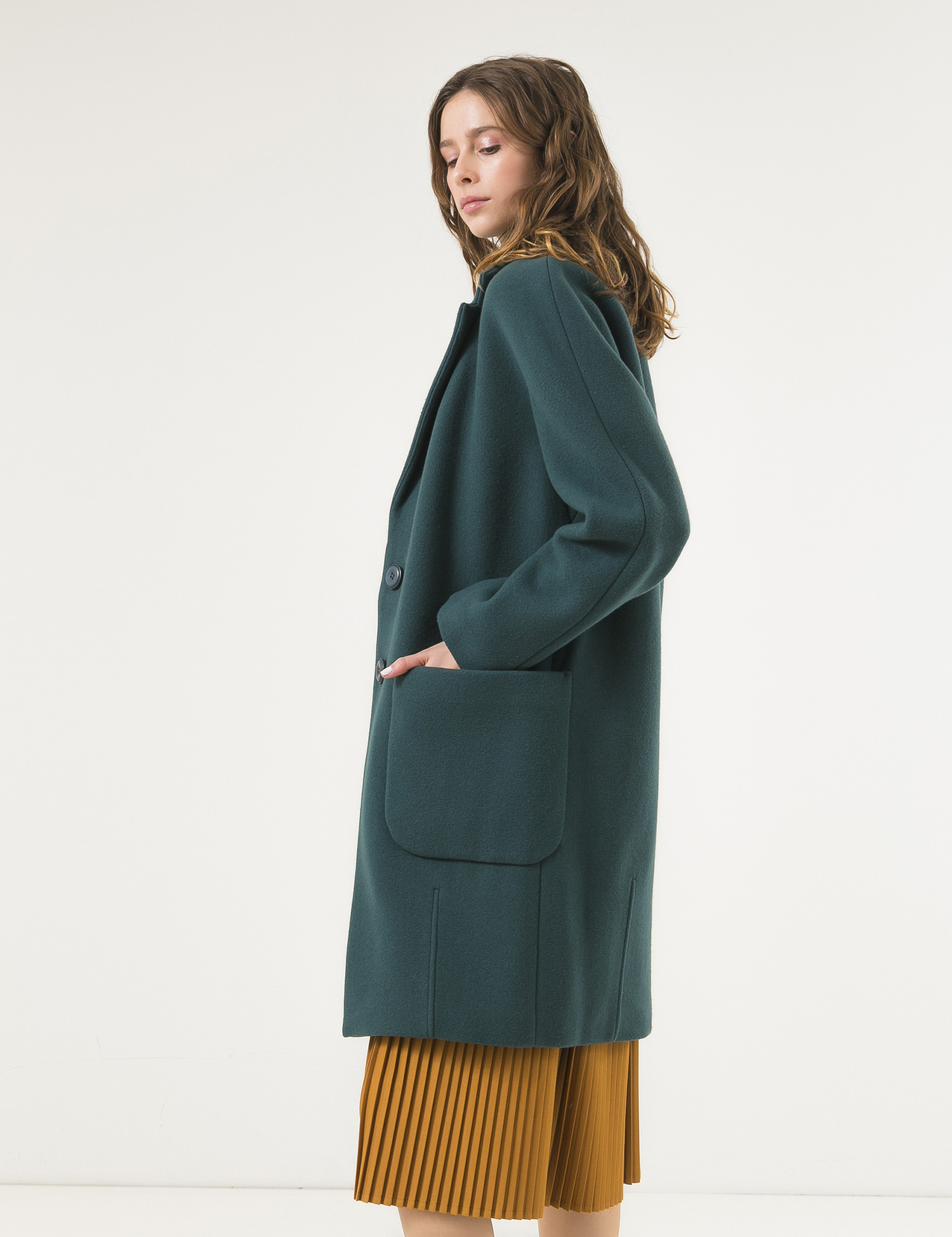 Картинка Жіноче зелене пальто