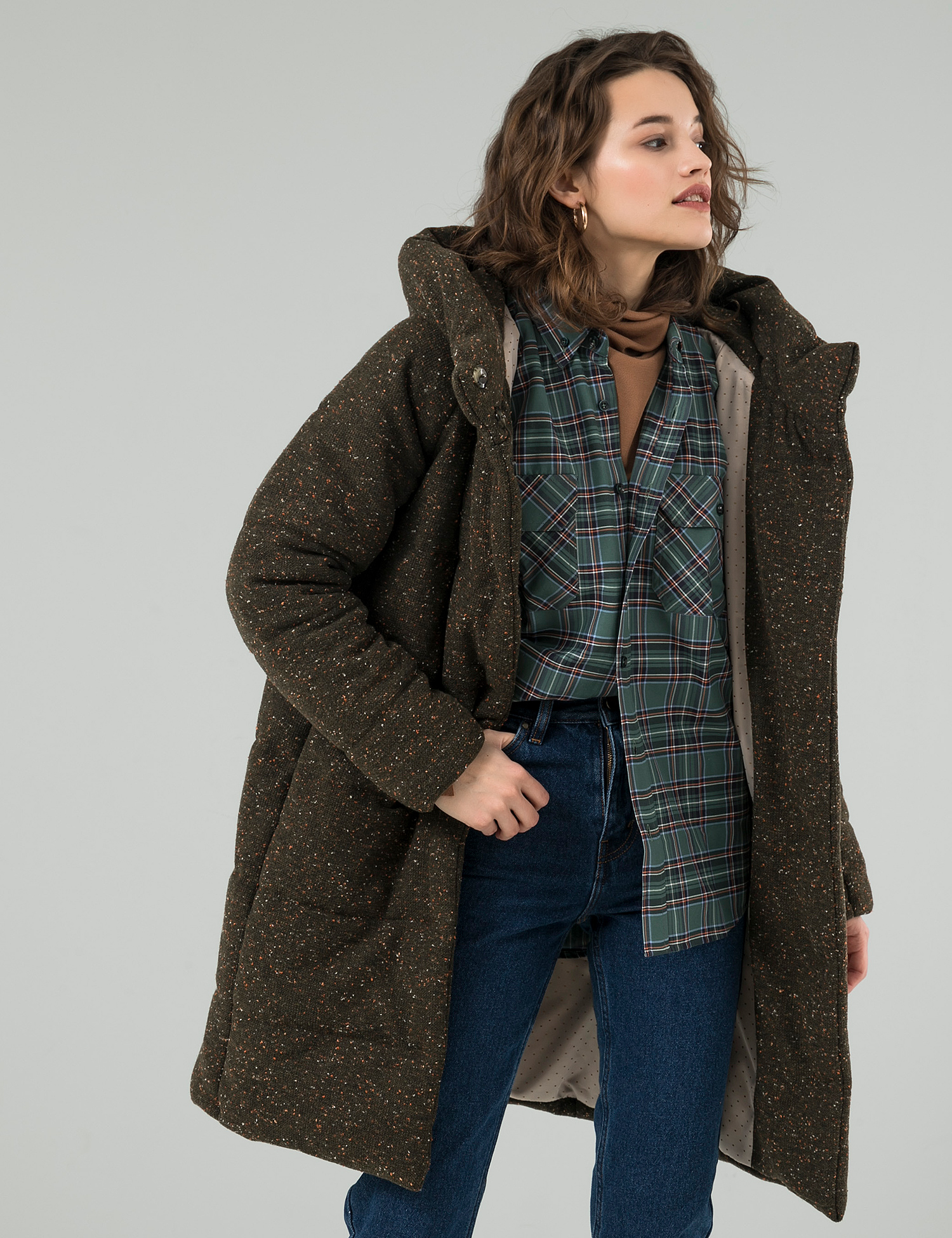 Картинка Жіночий зелений пуховик