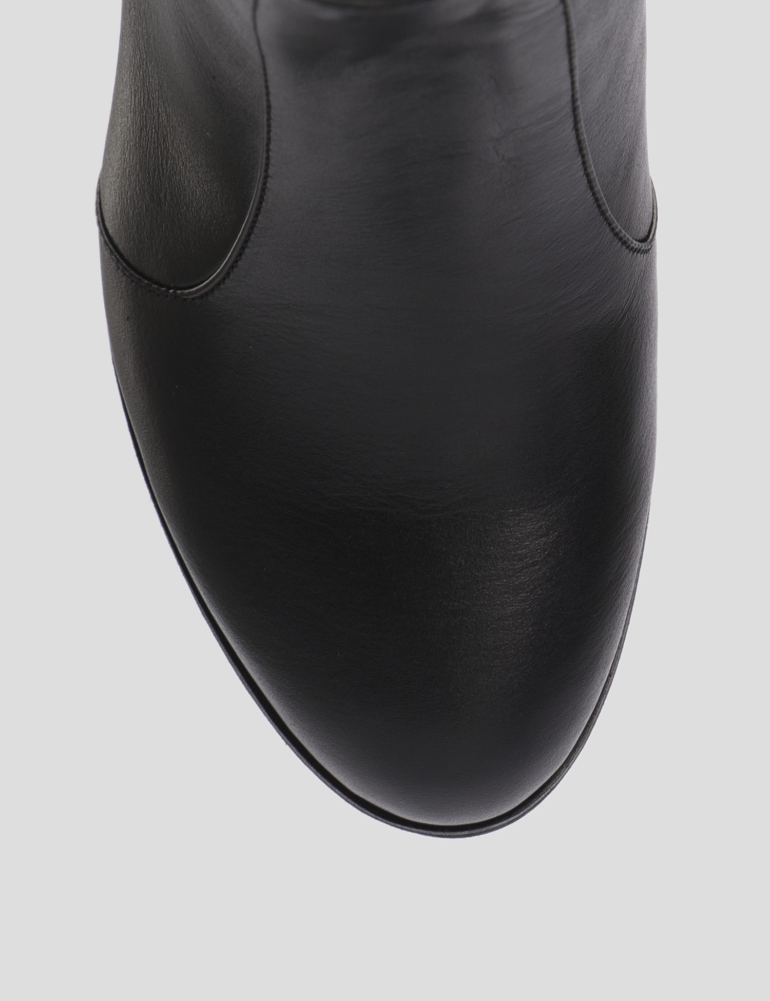 Картинка Жіночі чорно-білі шкіряні чоботи