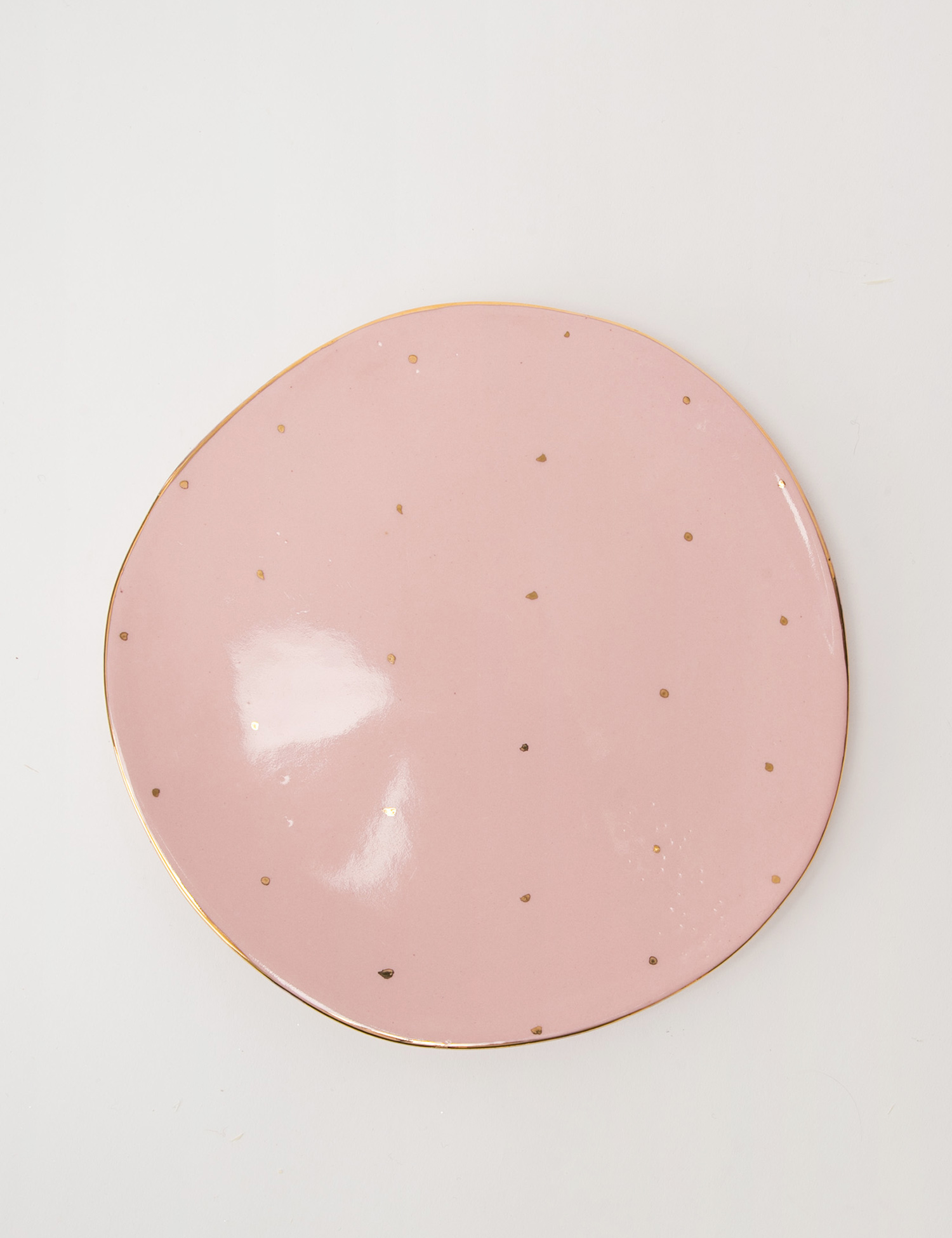 Картинка Рожева керамічна тарілка 22 см