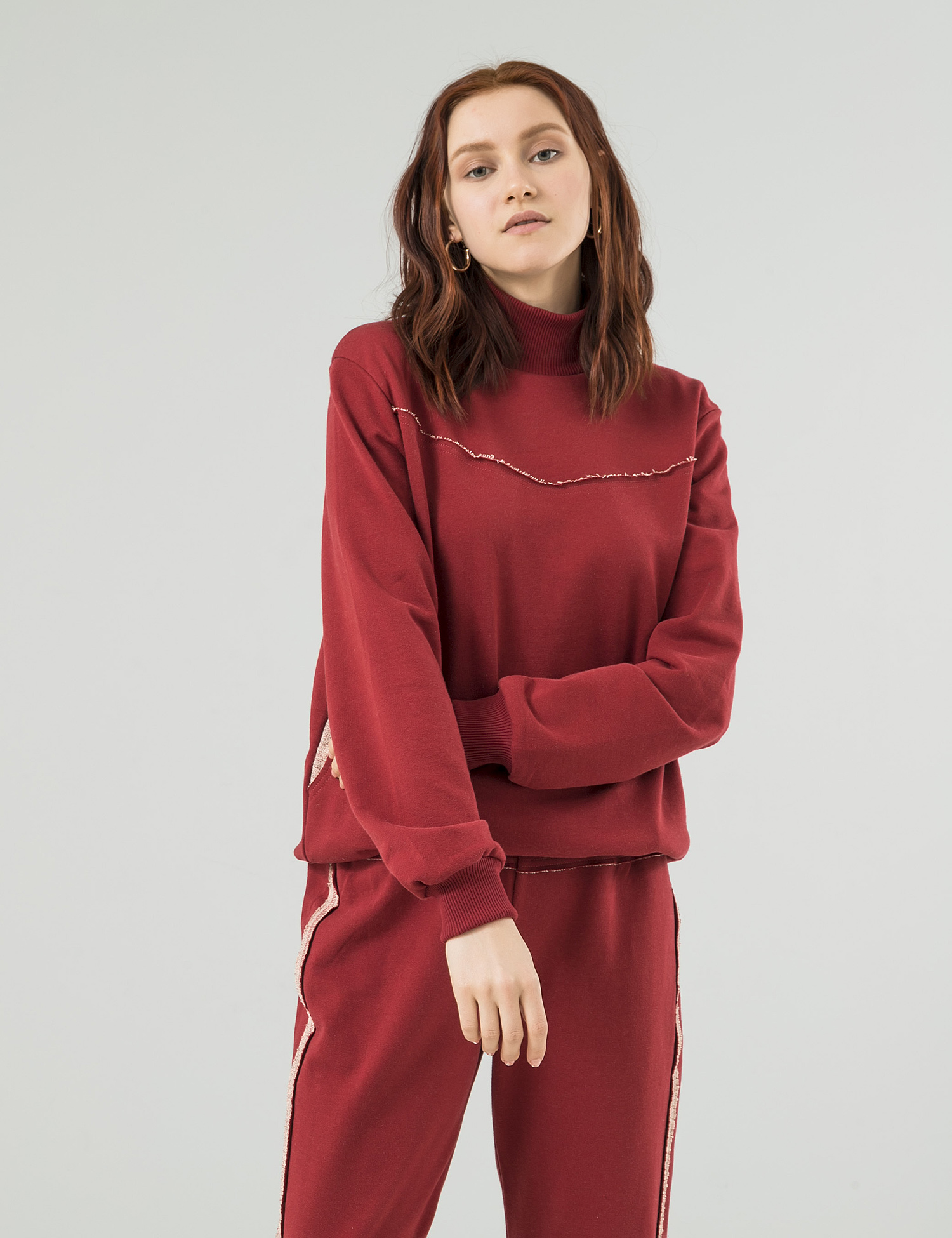 Картинка Жіночий бордовий світшот