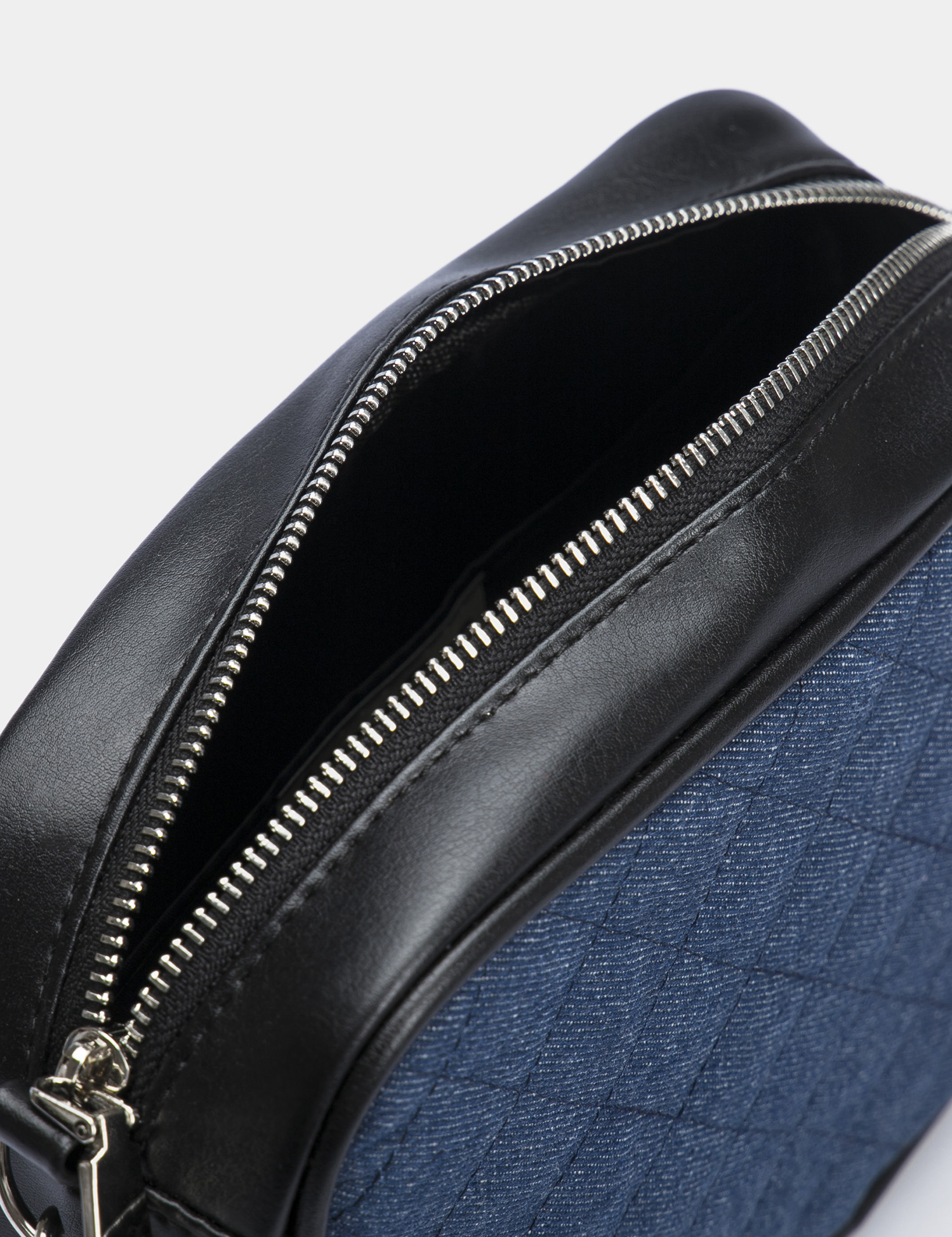 Картинка Жіноча чорно-синя джинсова сумка