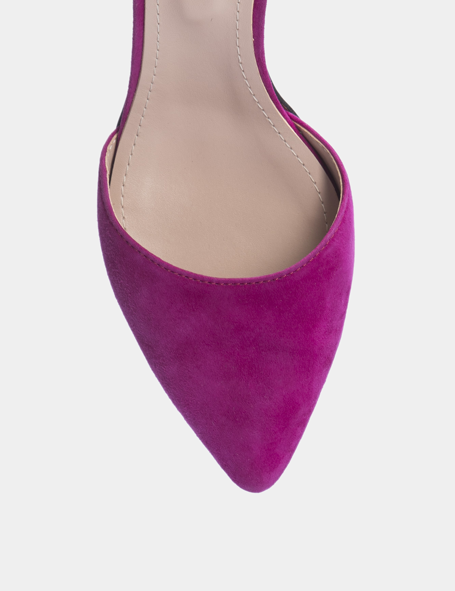 Картинка Жіночі фіолетові замшеві туфлі на підборах