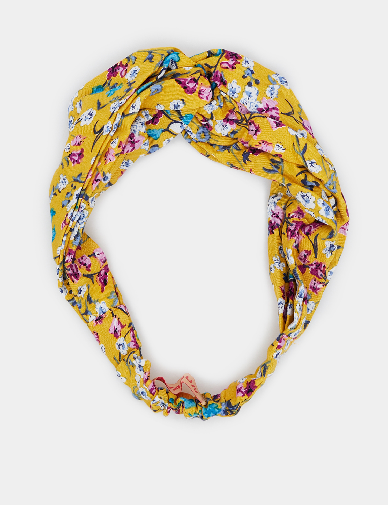 Картинка Жовта чалма з квітковим візерунком