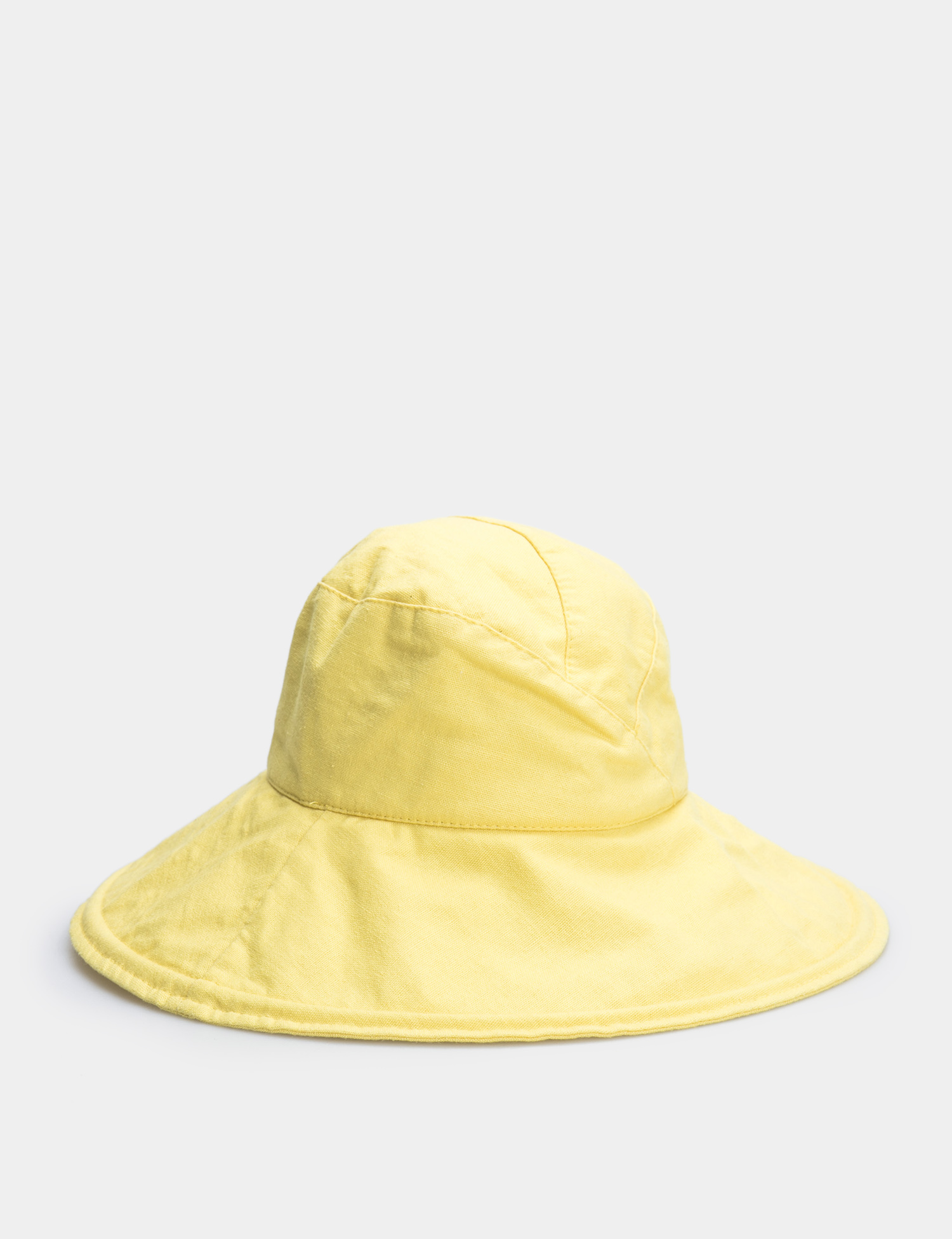 Картинка Жіночий жовтий лляний капелюх