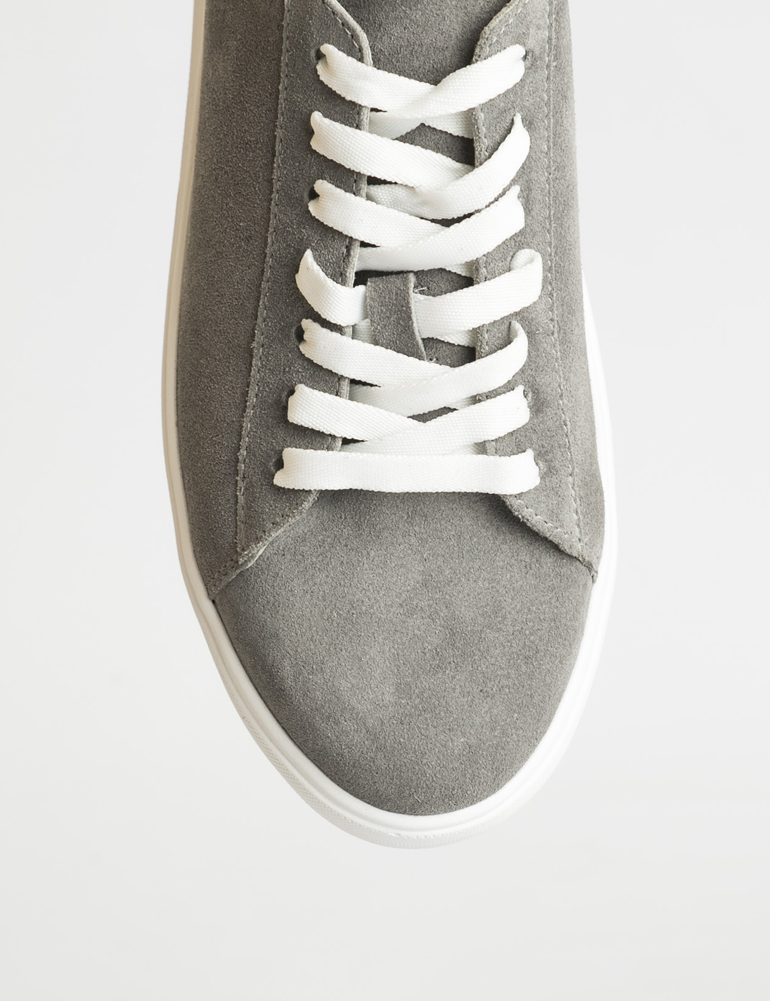 Картинка Жіночі світло-сірі замшеві кеди