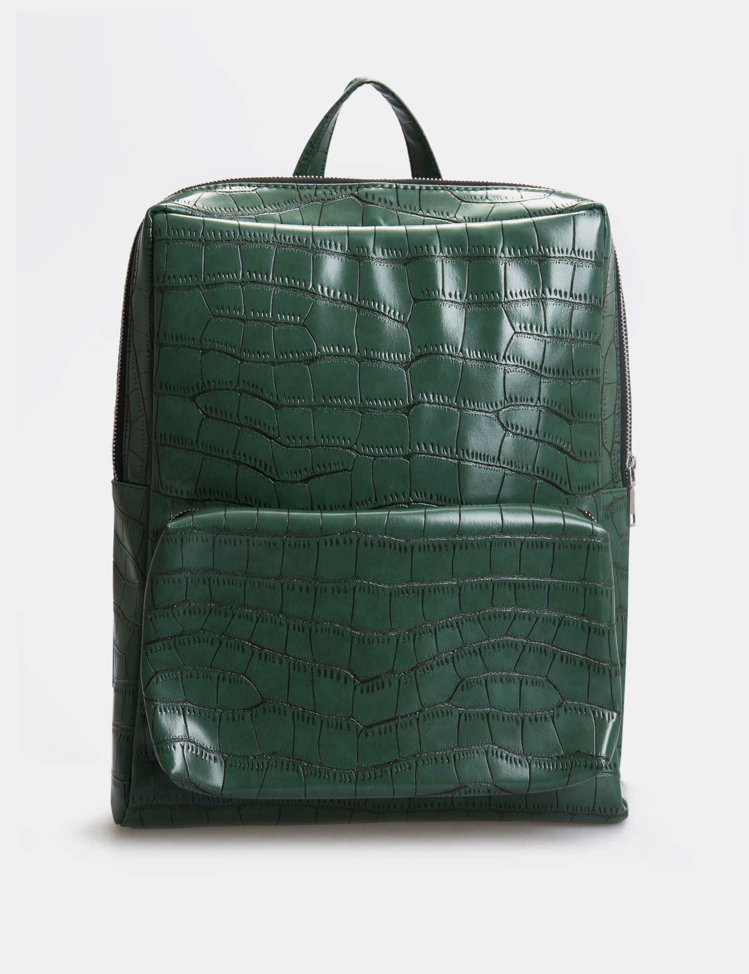 Картинка Зелений шкіряний рюкзак