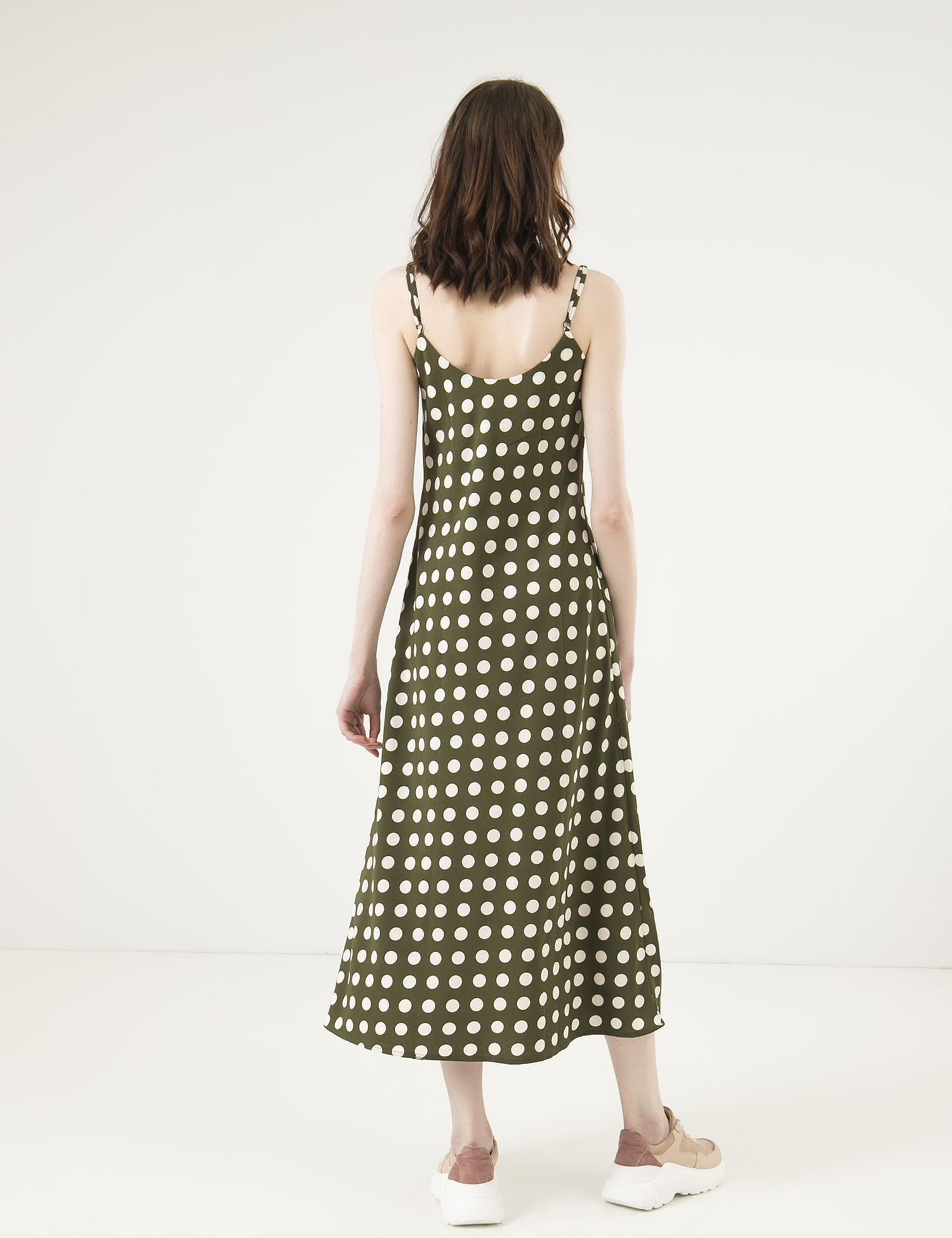 Картинка Зелений сарафан в горошок