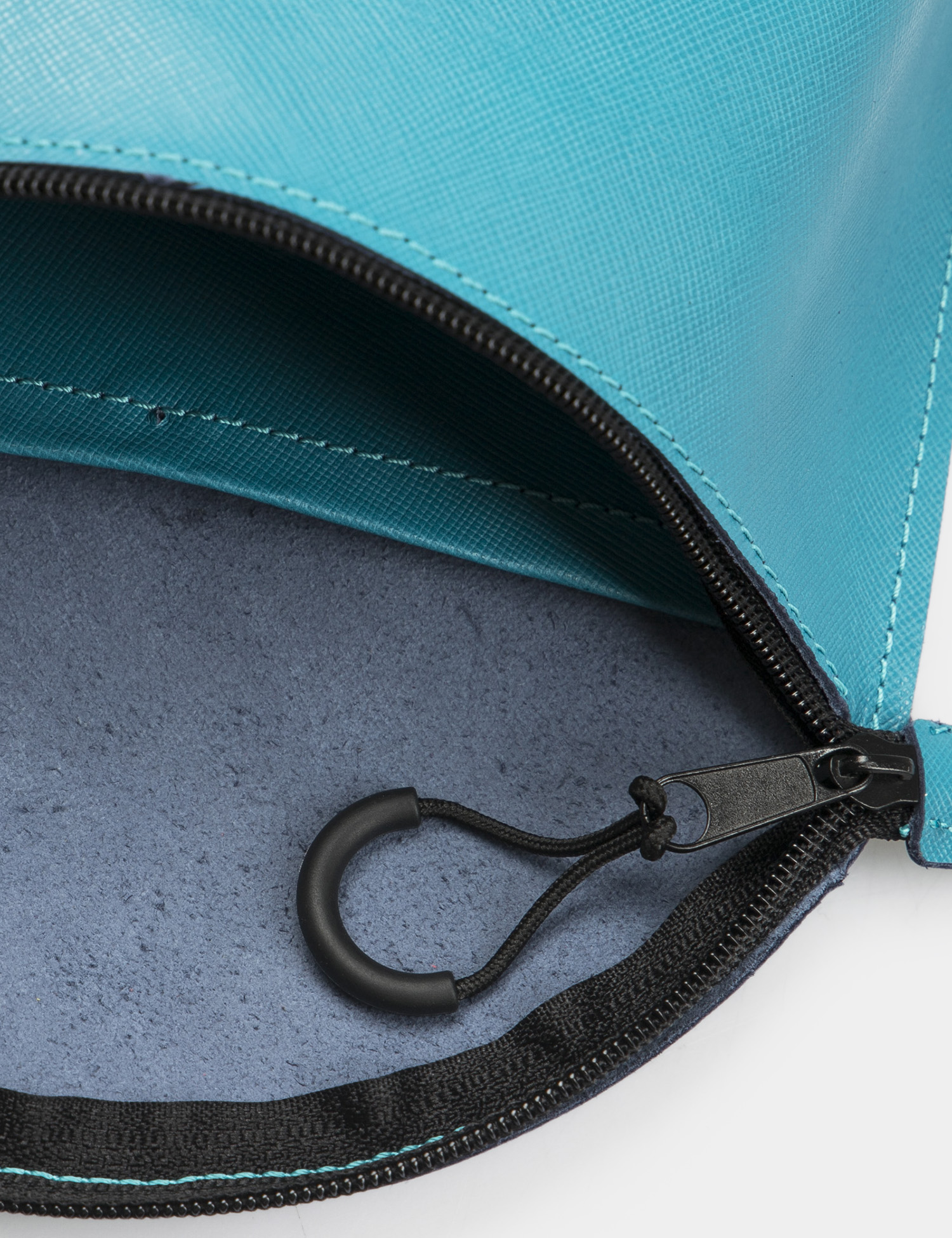 Картинка Жіноча синя шкіряна поясна сумка