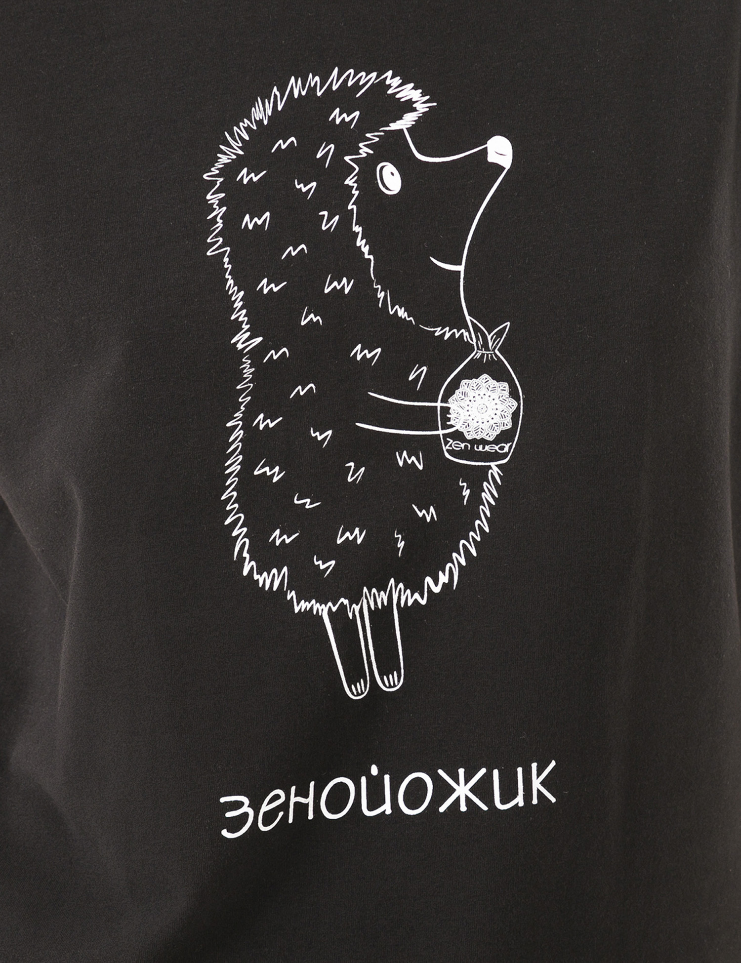 Image Жіноча чорна футболка з принтом