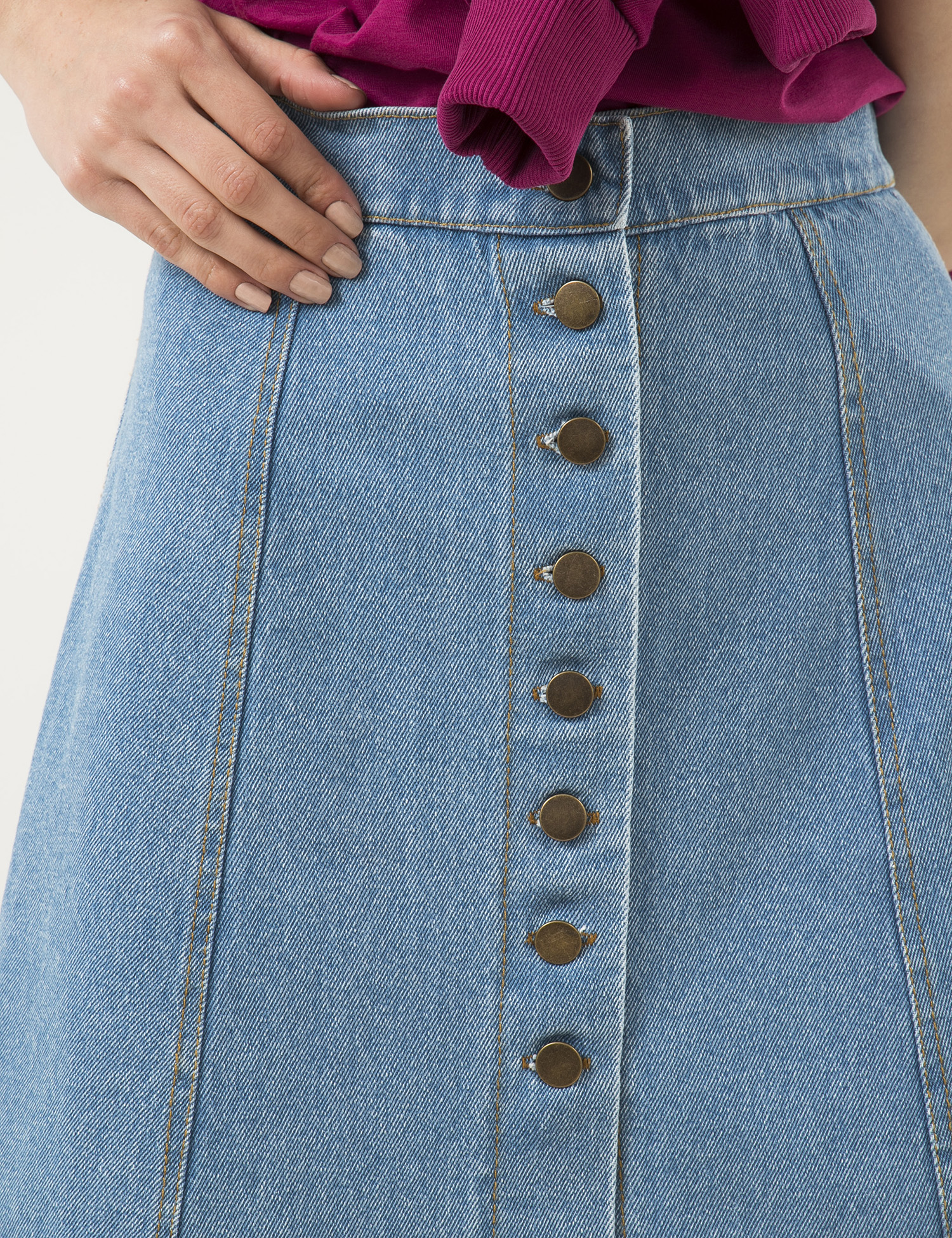 Картинка Блакитна джинсова спідниця