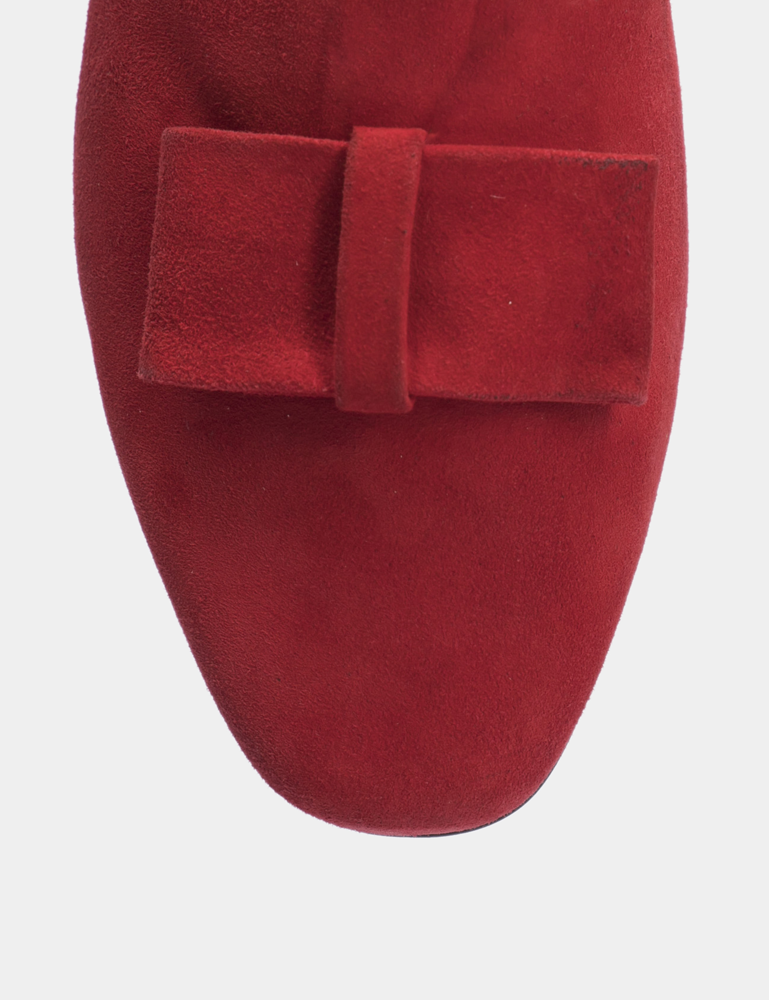 Картинка Жіночі червоні замшеві туфлі