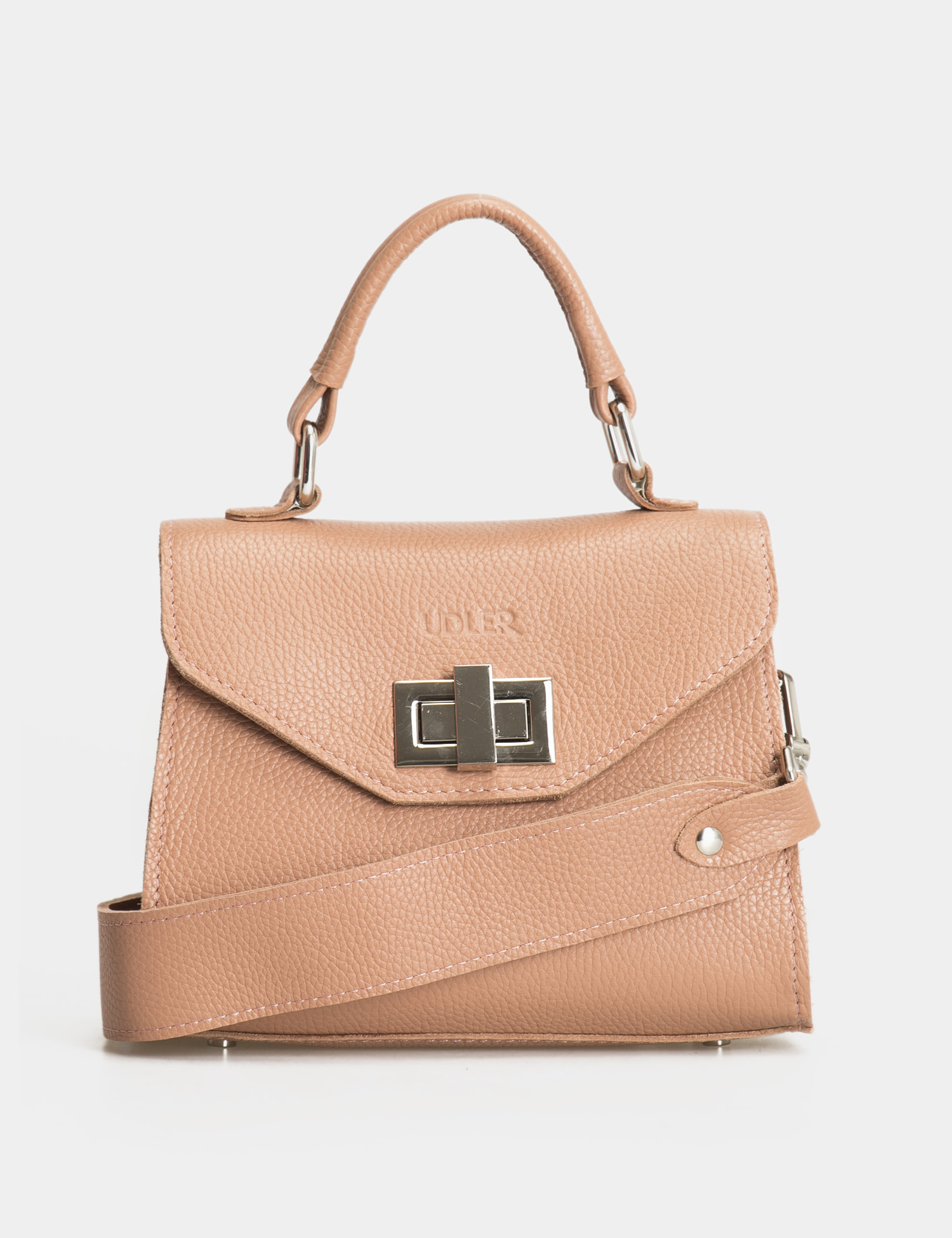 Картинка Рожева шкіряна сумка