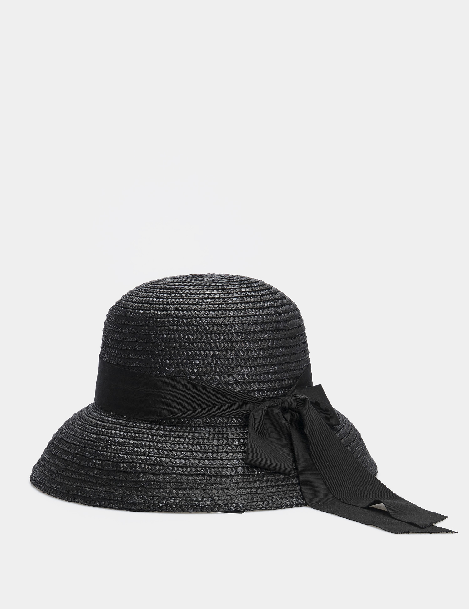 Картинка Жіночий чорний солом'яний капелюх