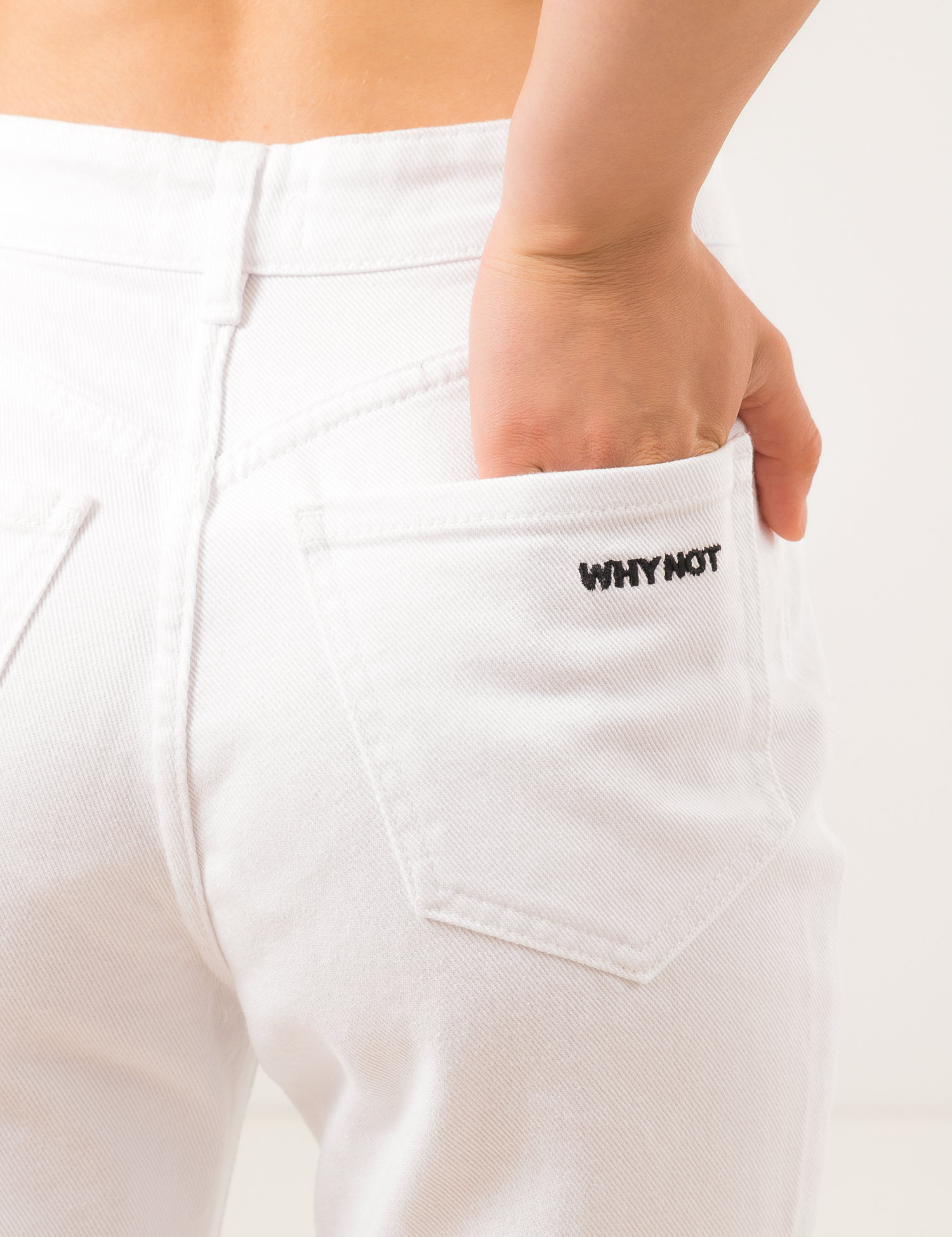 Картинка Жіночі білі укорочені джинси