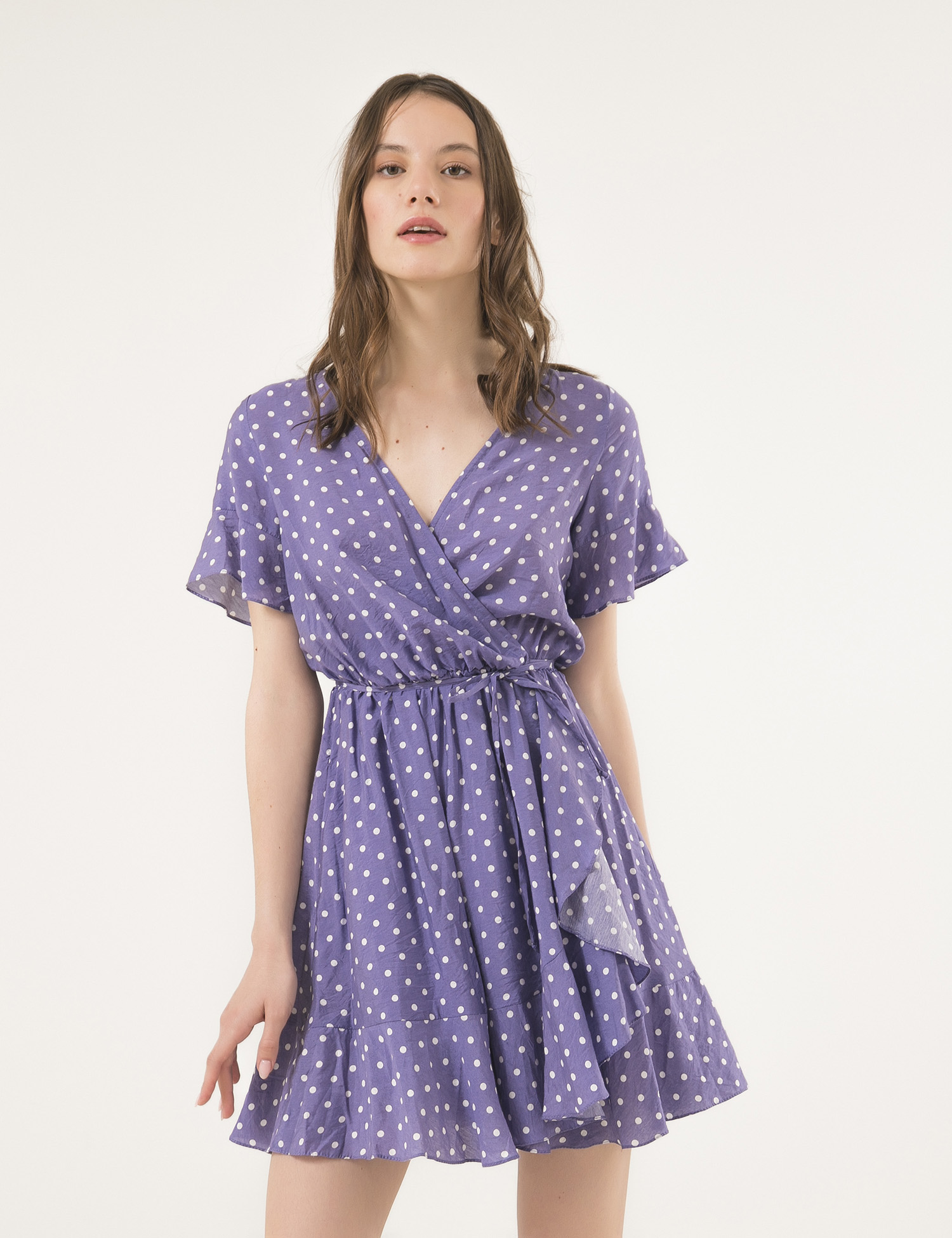 Картинка Фіолетова сукня на запах