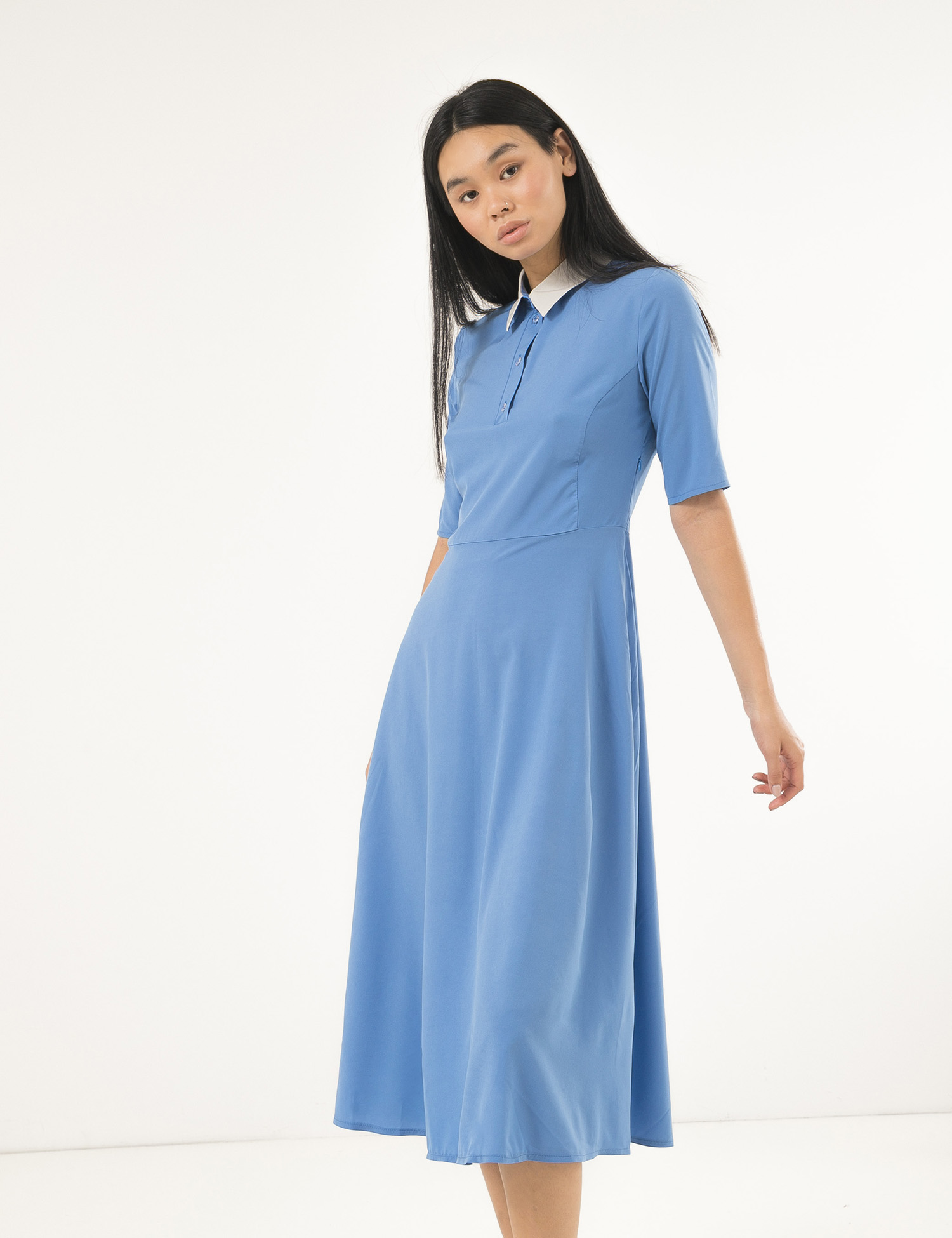 Картинка Синя сукня-міді