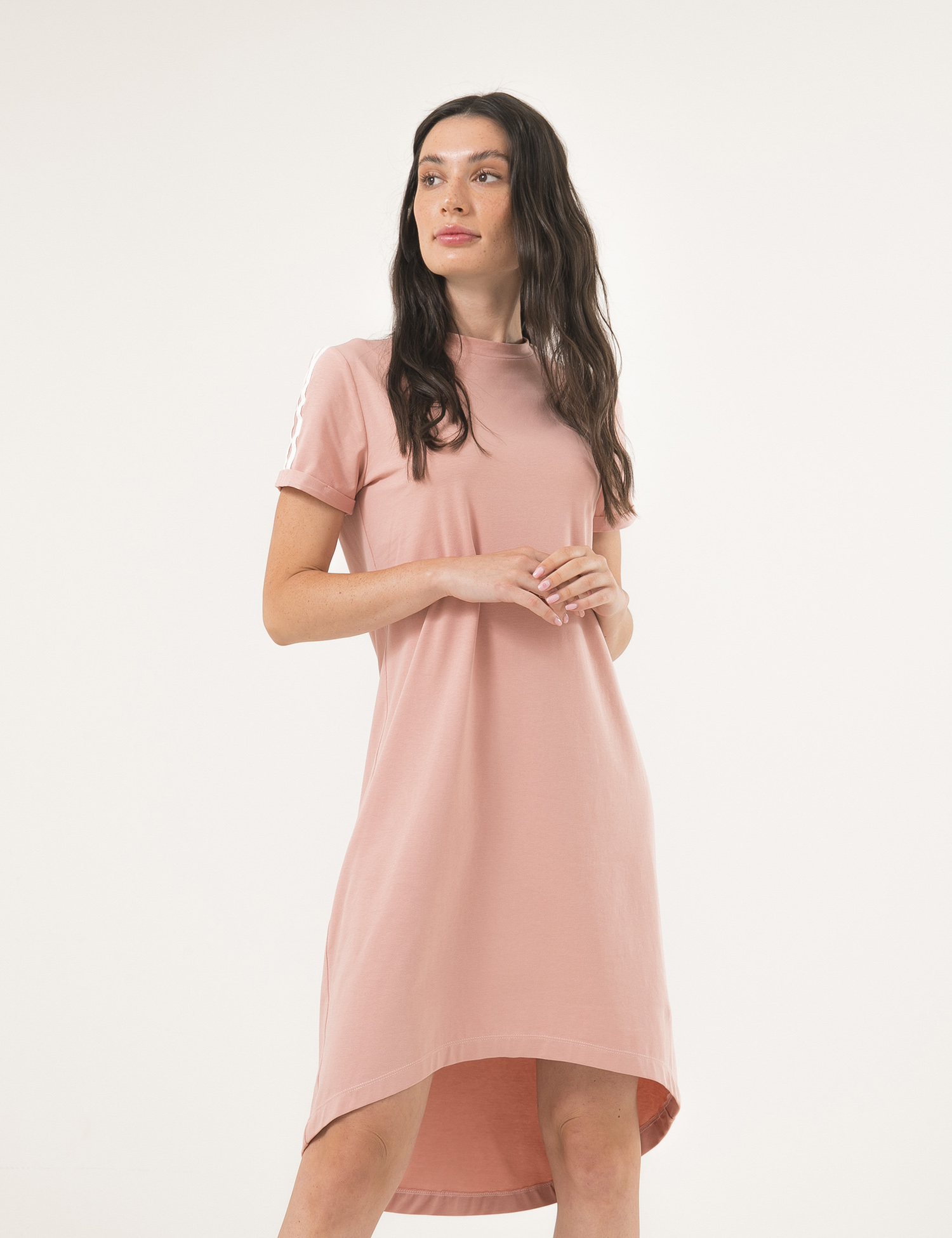 Картинка Рожева асиметрична сукня-футболка