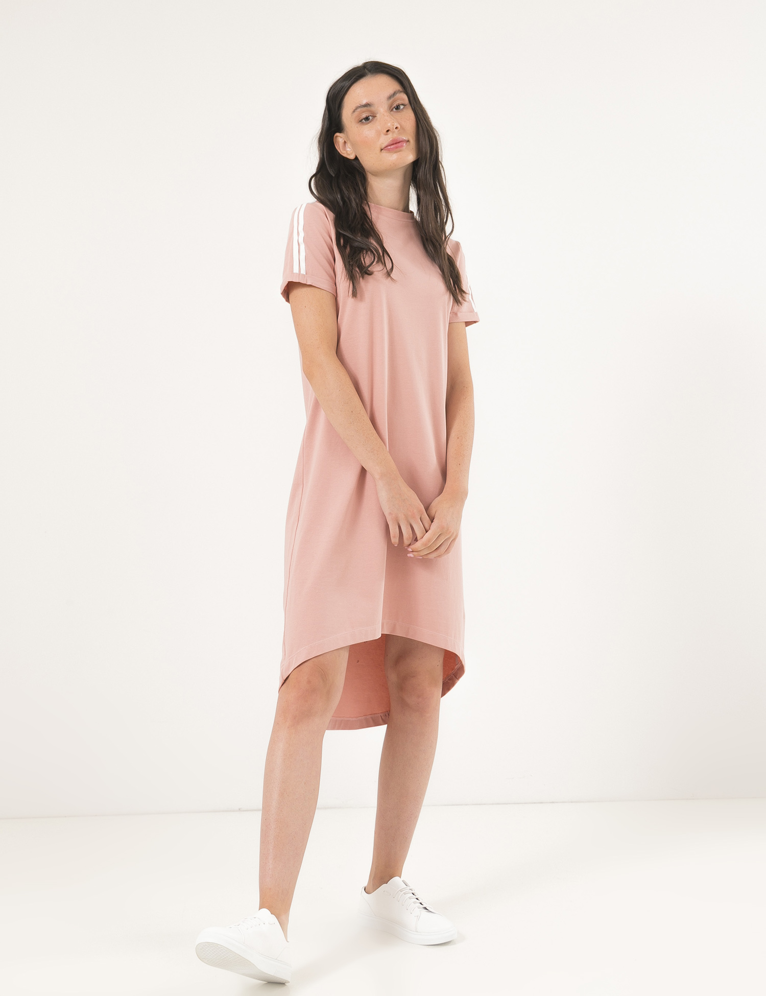 Картинка Рожева асиметрична сукня-футболка