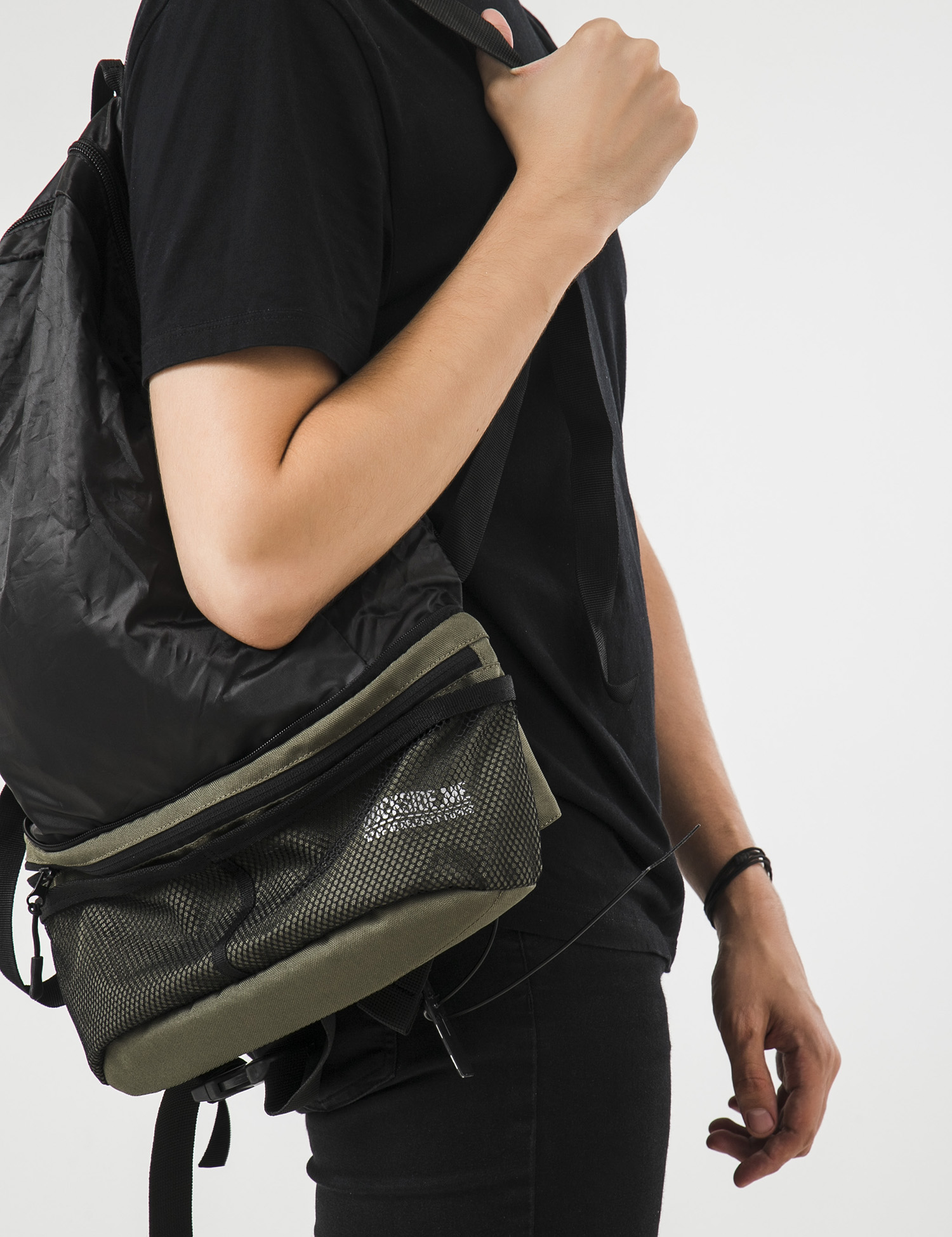 Картинка Темно-зелений рюкзак-сумка