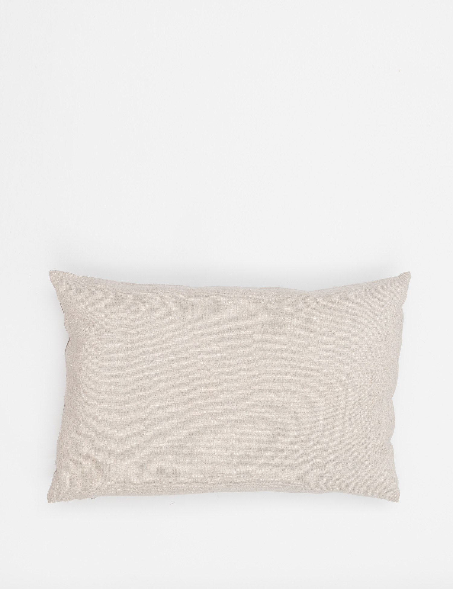 Картинка Сіра лляна декоративна подушка з вишивкою 40*60 см