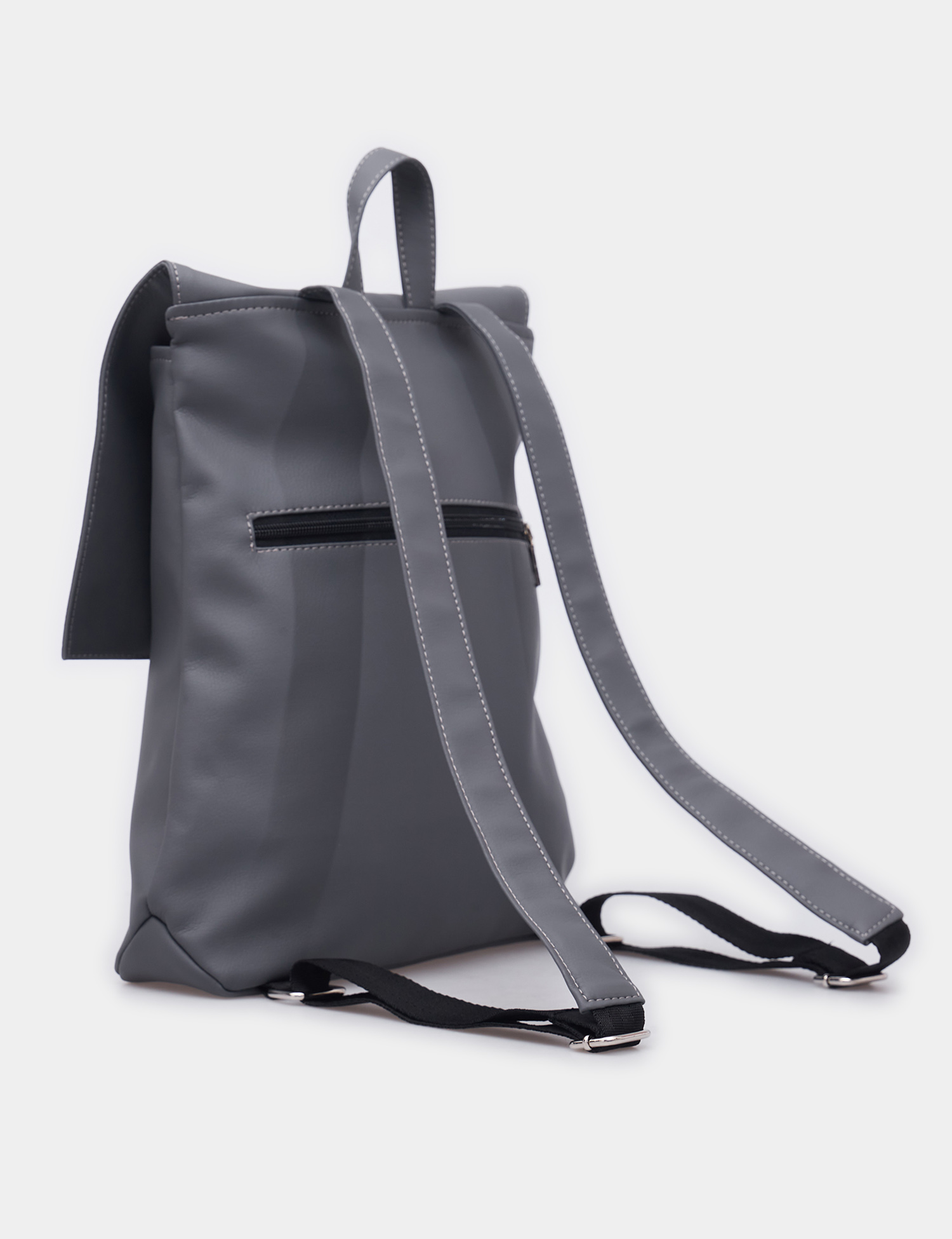 Картинка Темно-сірий рюкзак з екошкіри