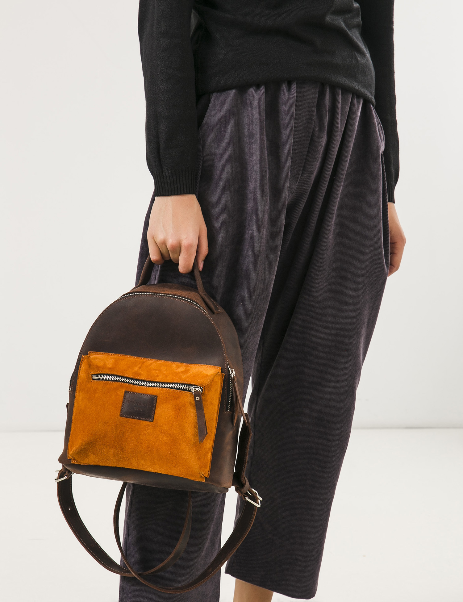 Картинка Жіночий коричневий шкіряний рюкзак