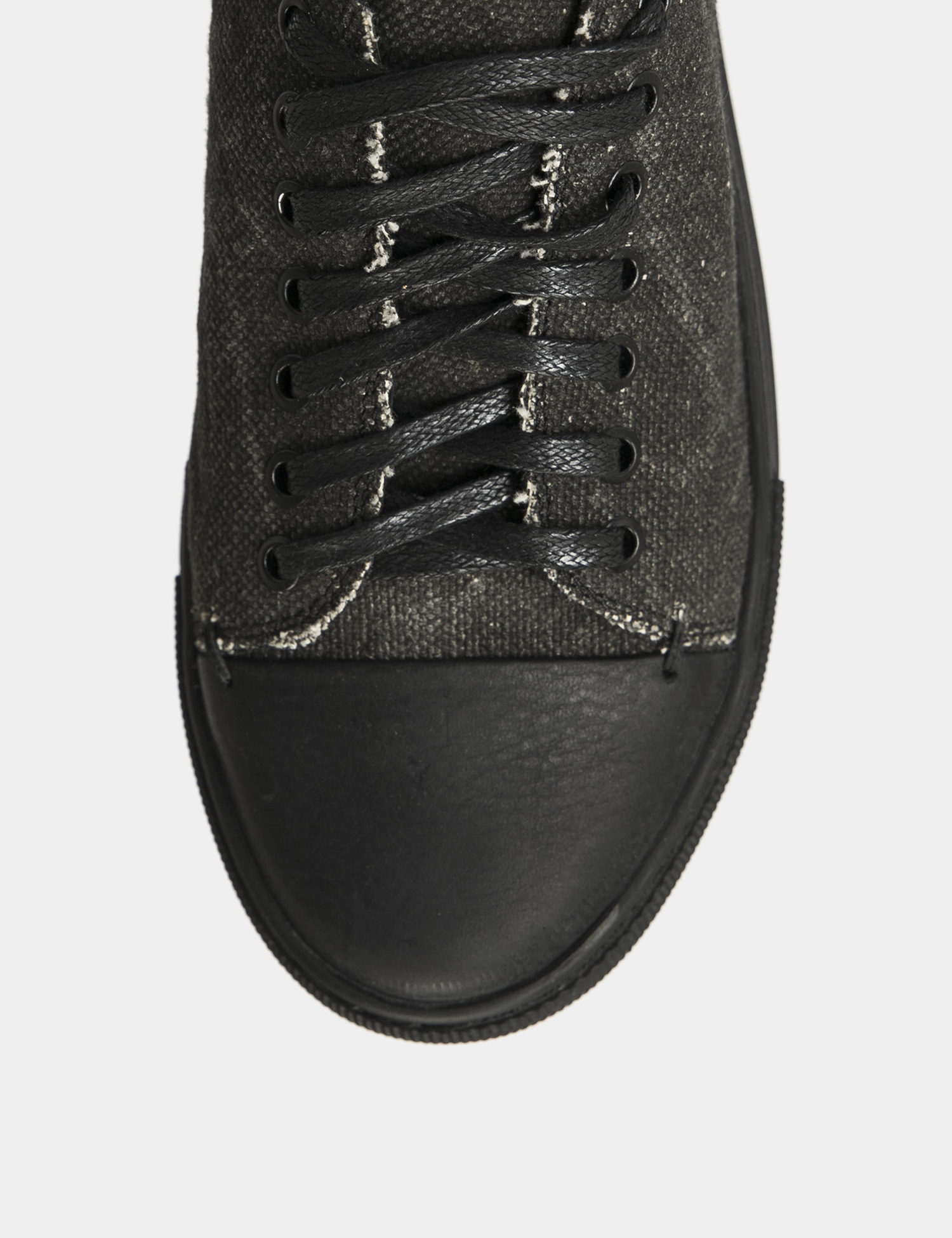 Картинка Жіночі чорні шкіряні кеди