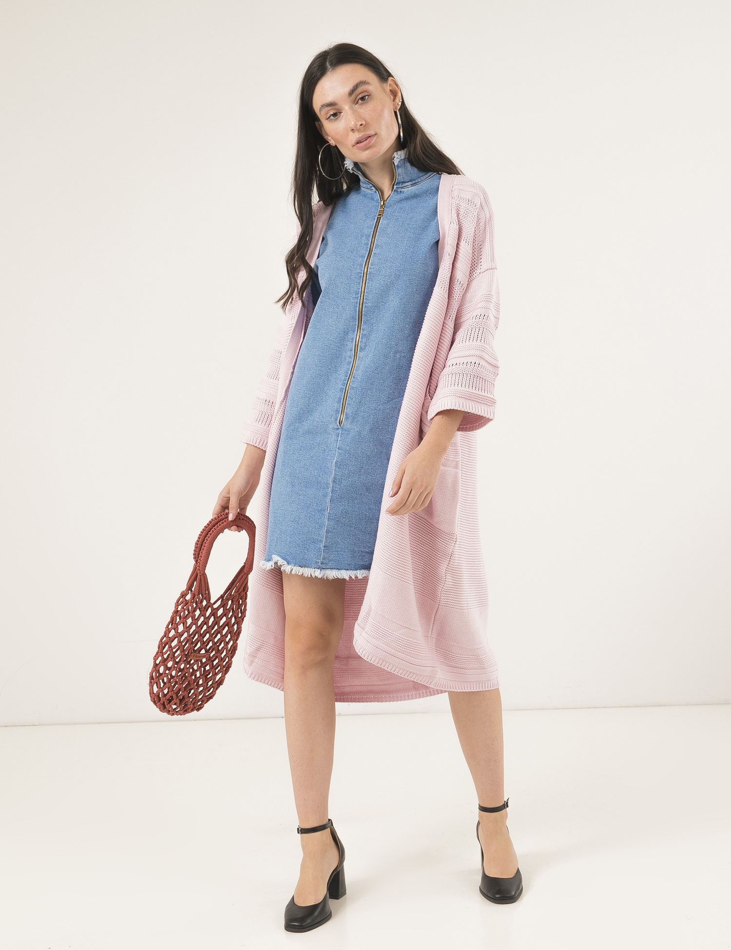 Картинка Жіночий рожевий кардиган