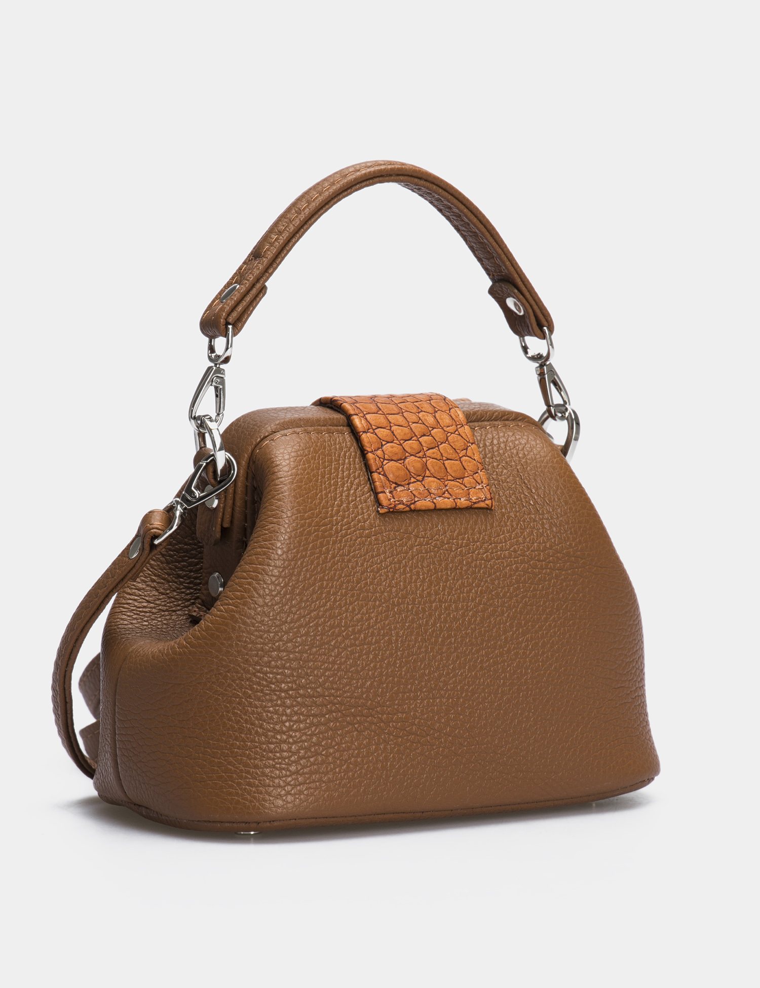 Картинка Жіноча коричнева шкіряна сумка