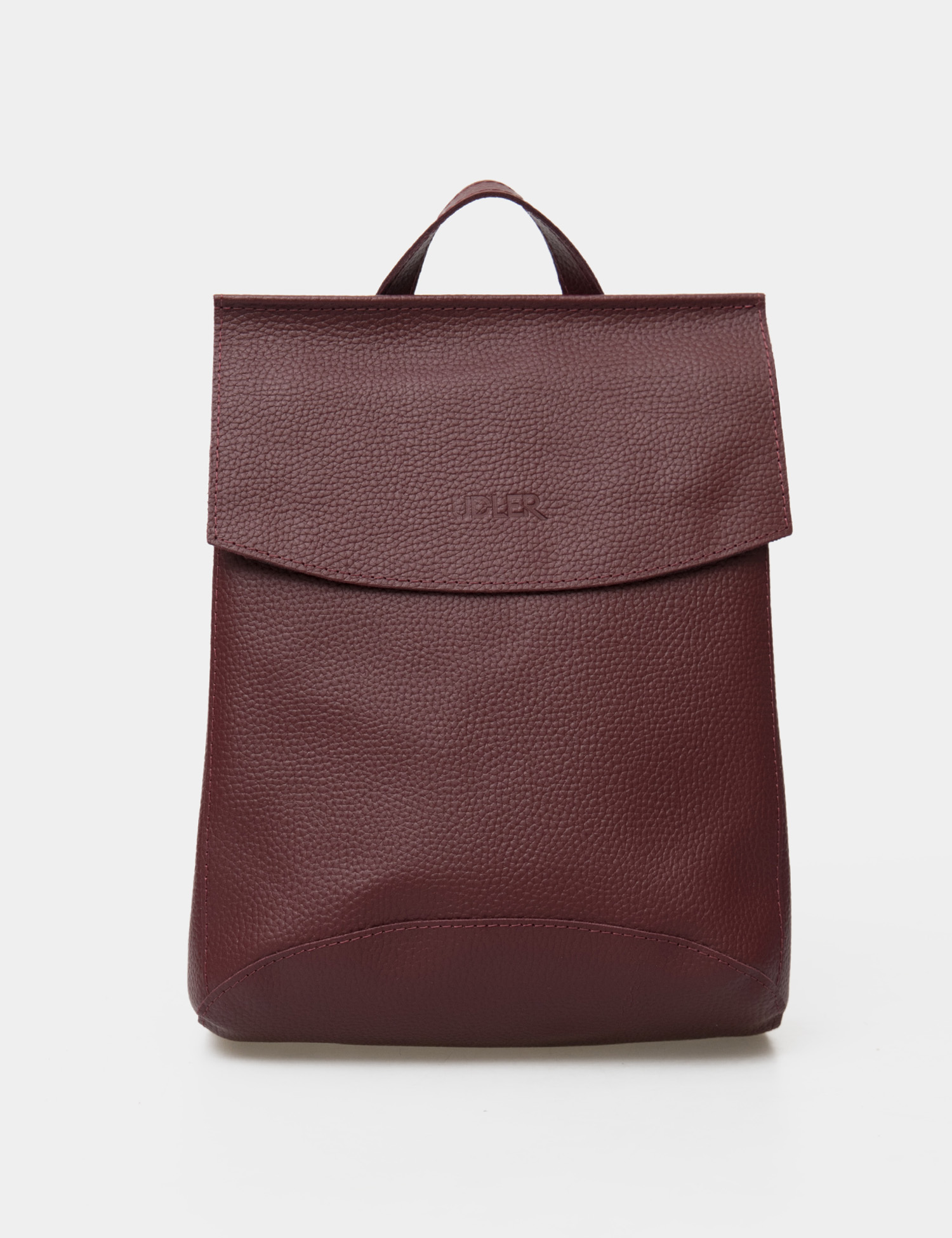 Картинка Бордовий шкіряний рюкзак