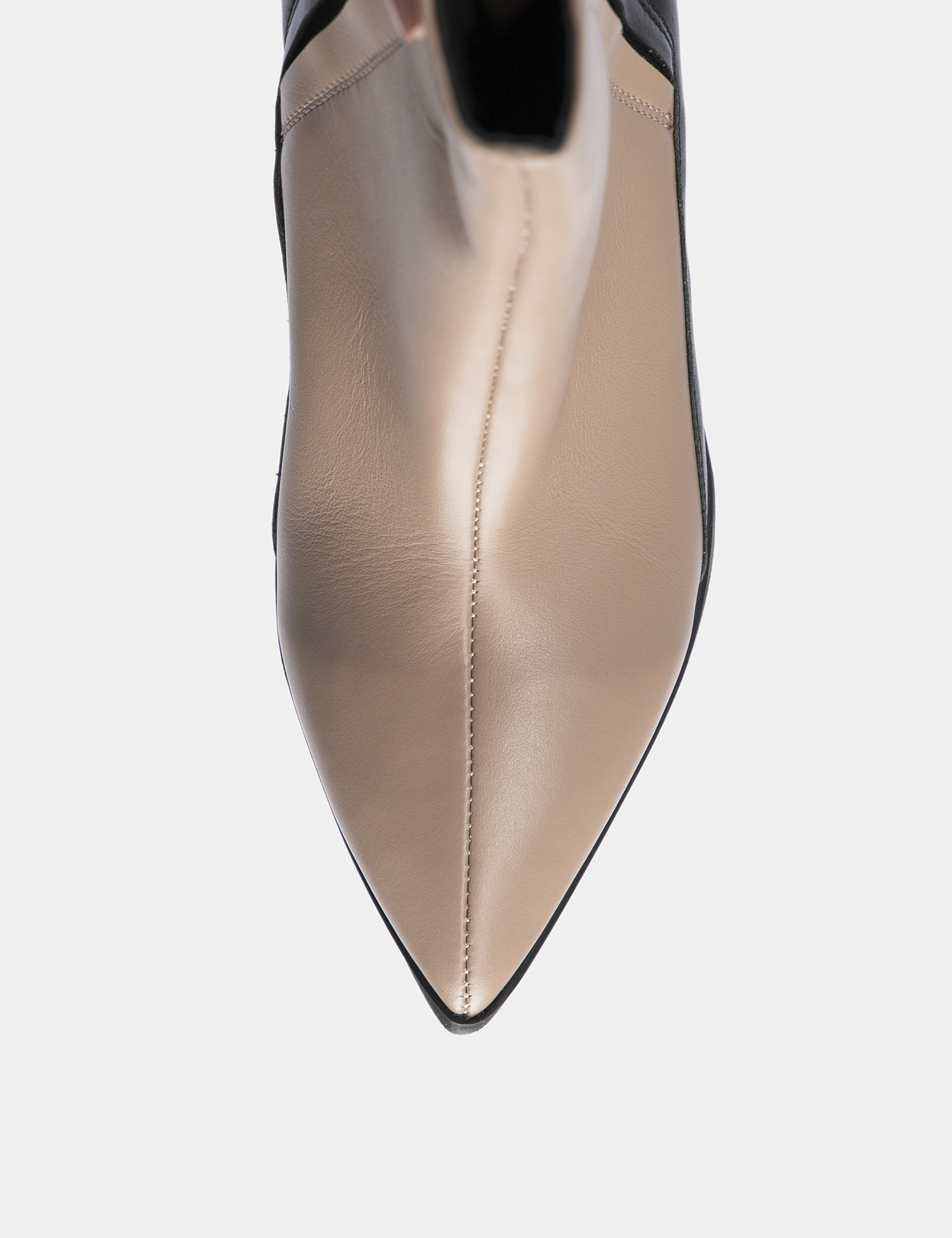 Картинка Жіночі чорно-коричневі шкіряні черевики