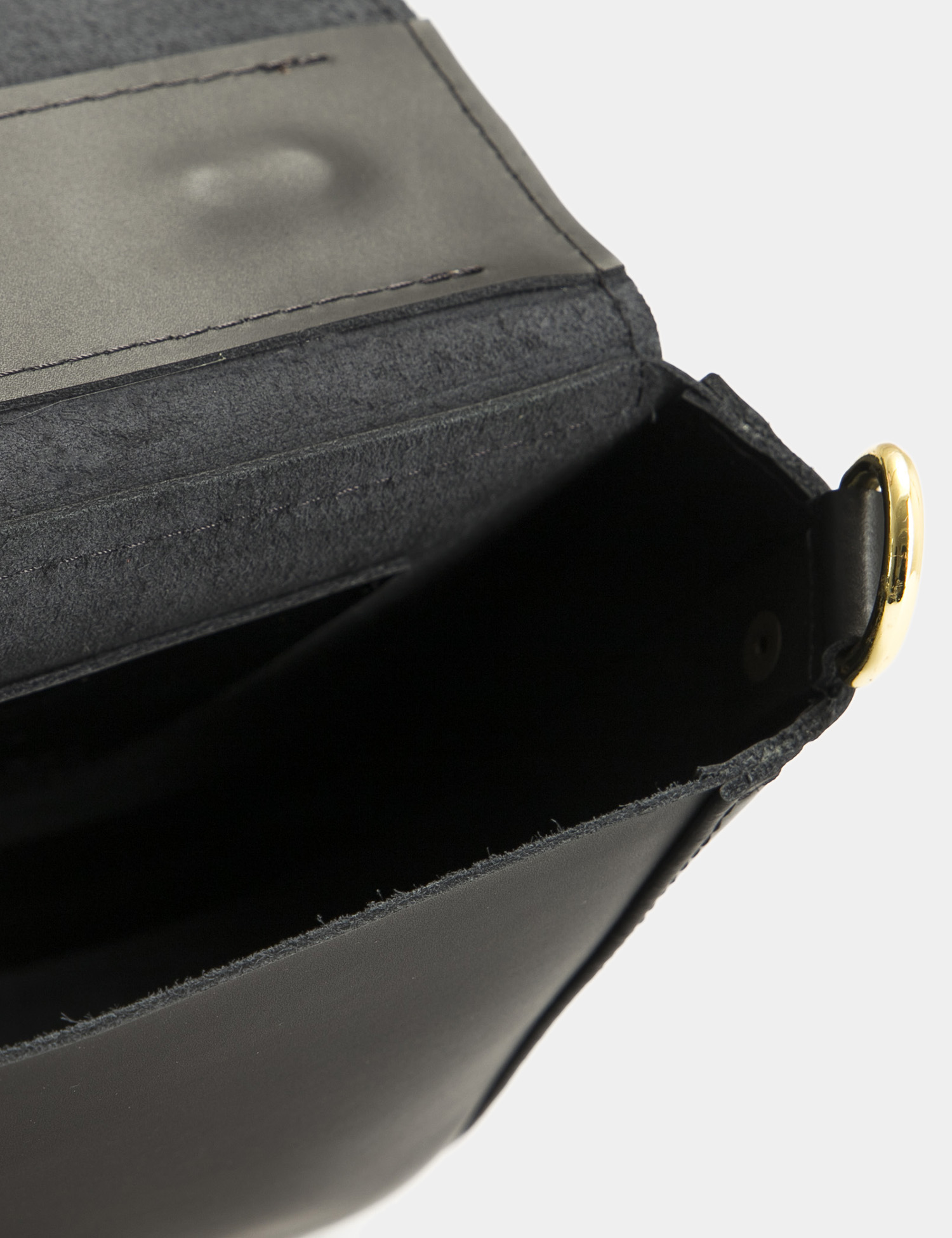 Картинка Чорна шкіряна сумка