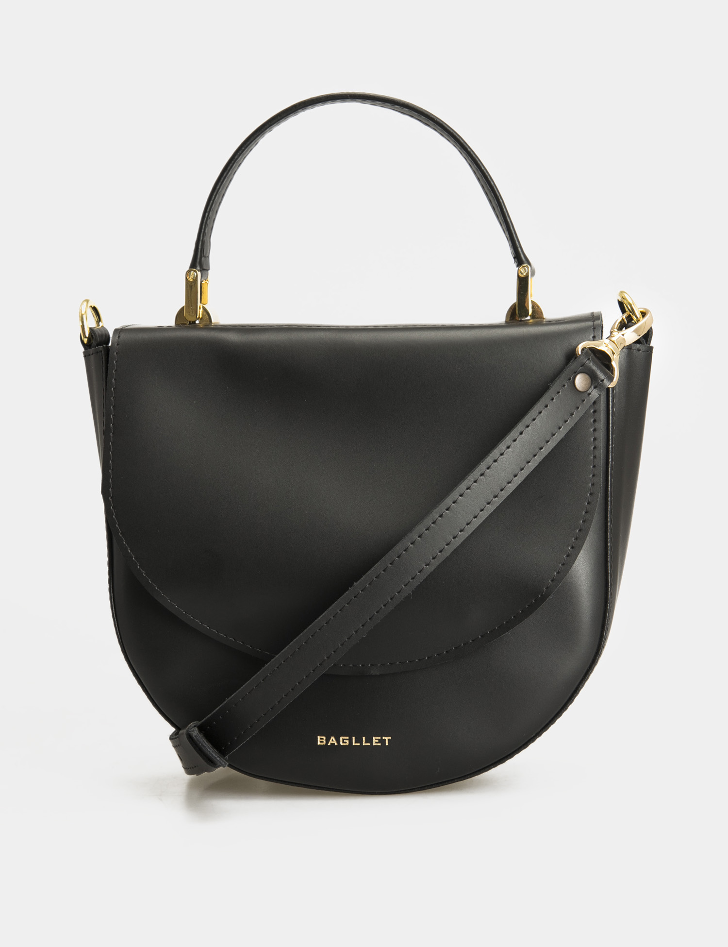 Картинка Чорна шкіряна сумка