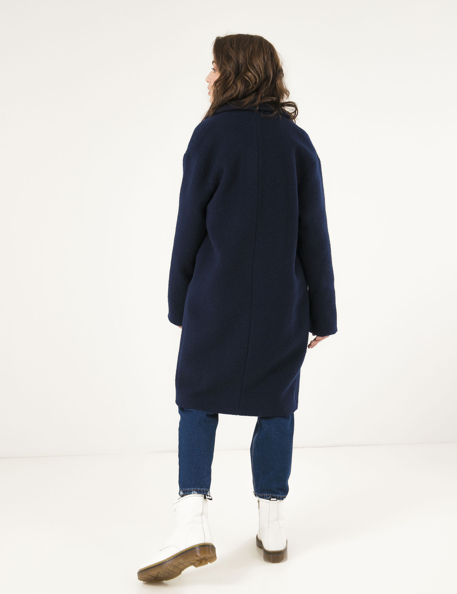 Картинка Жіноче темно-синє пальто