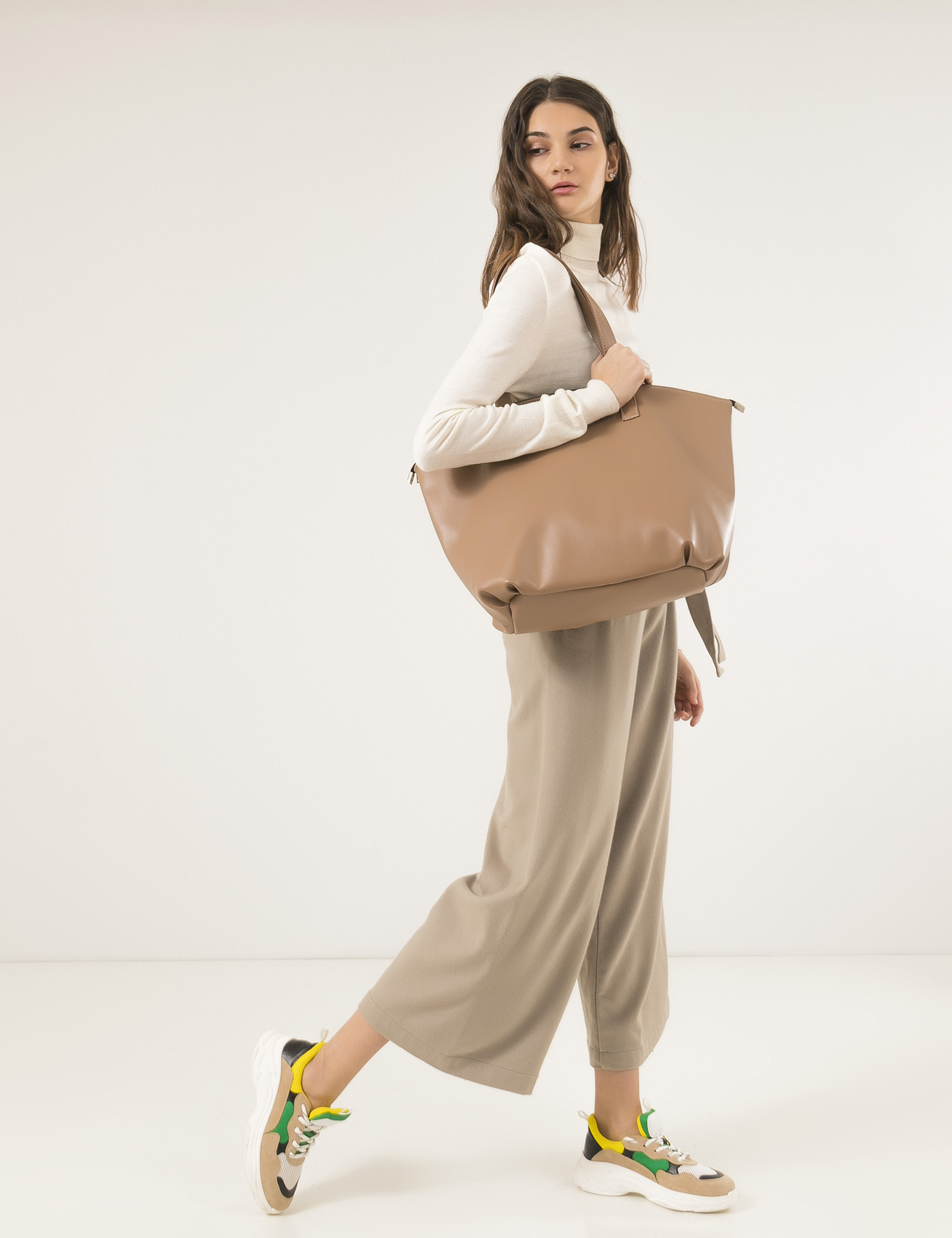Картинка Жіночі світло-коричневі штани