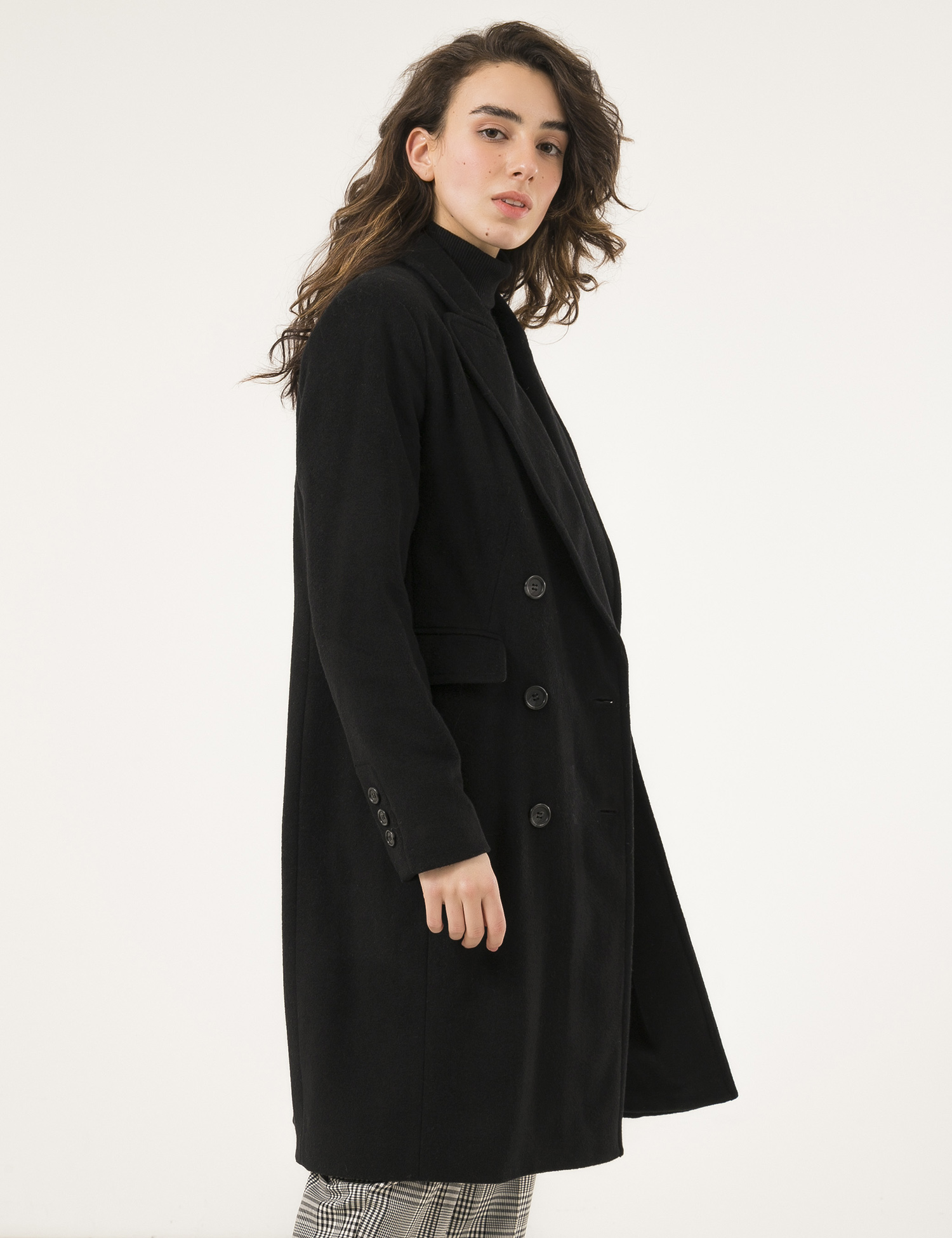 Картинка Жіноче чорне пальто