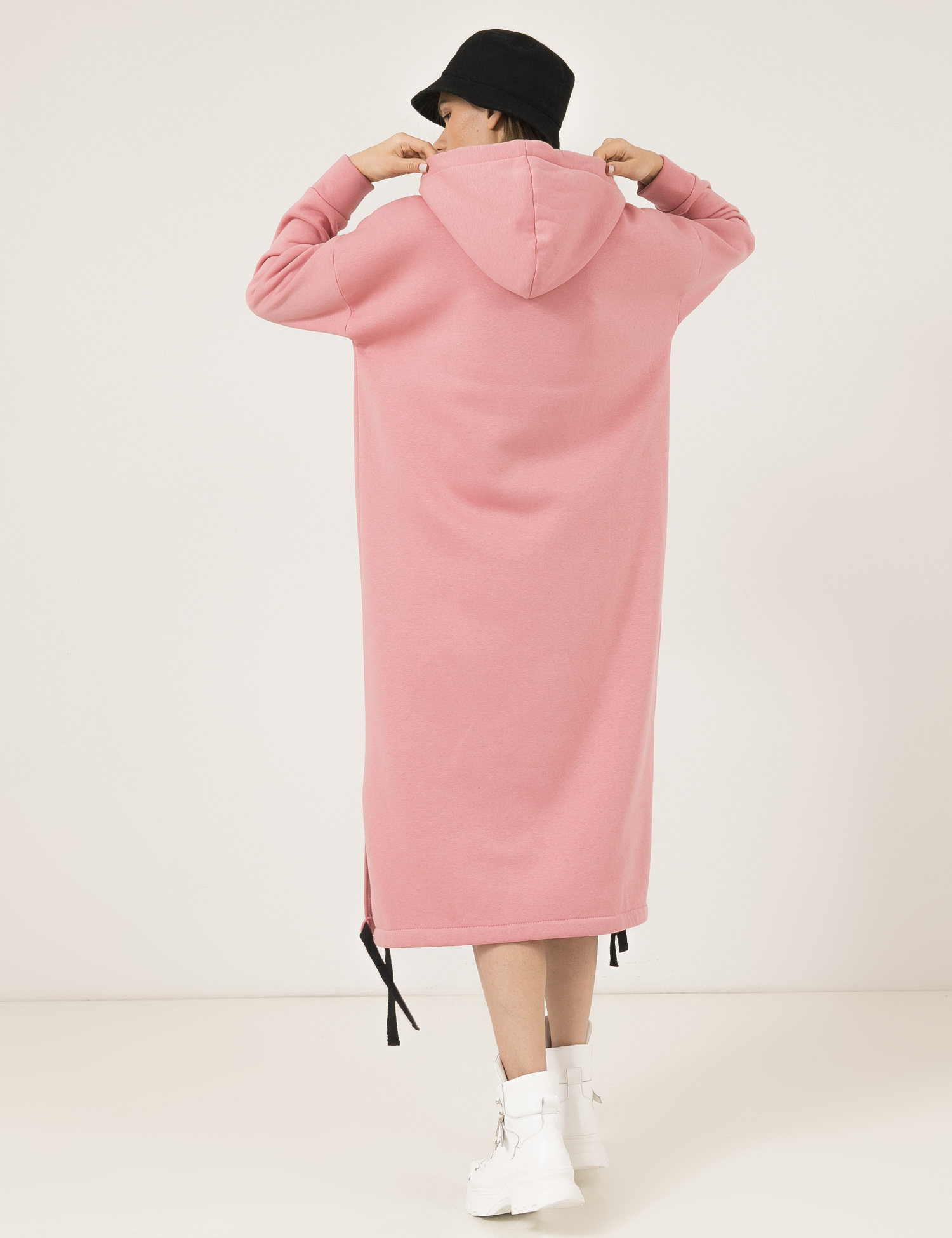 Картинка Рожева сукня-худі з капюшоном