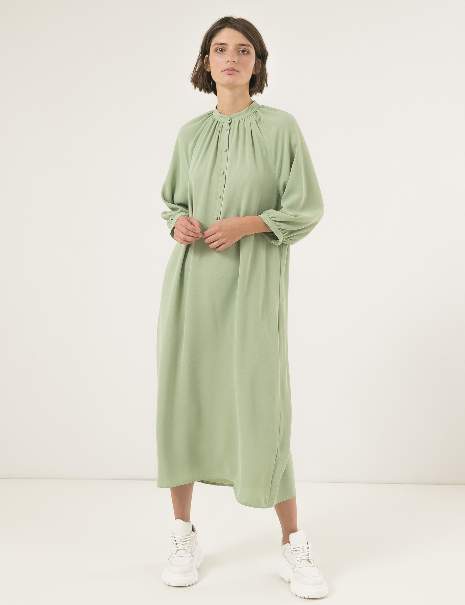 Картинка Світло-зелена сукня А-силуету