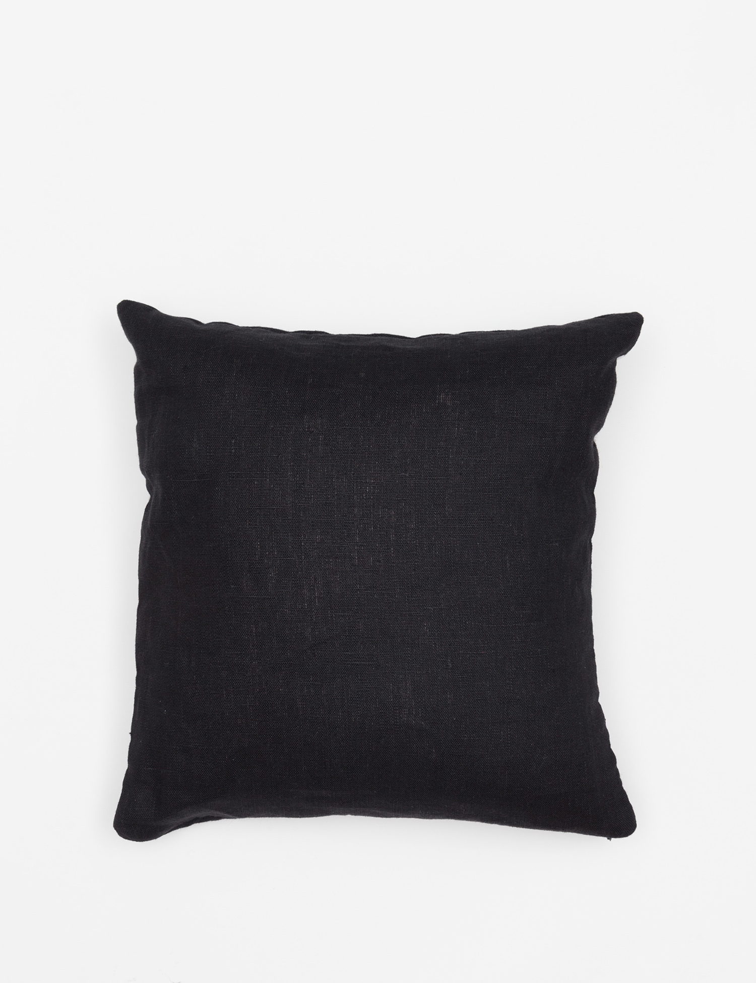Картинка Чорна лляна декоративна подушка