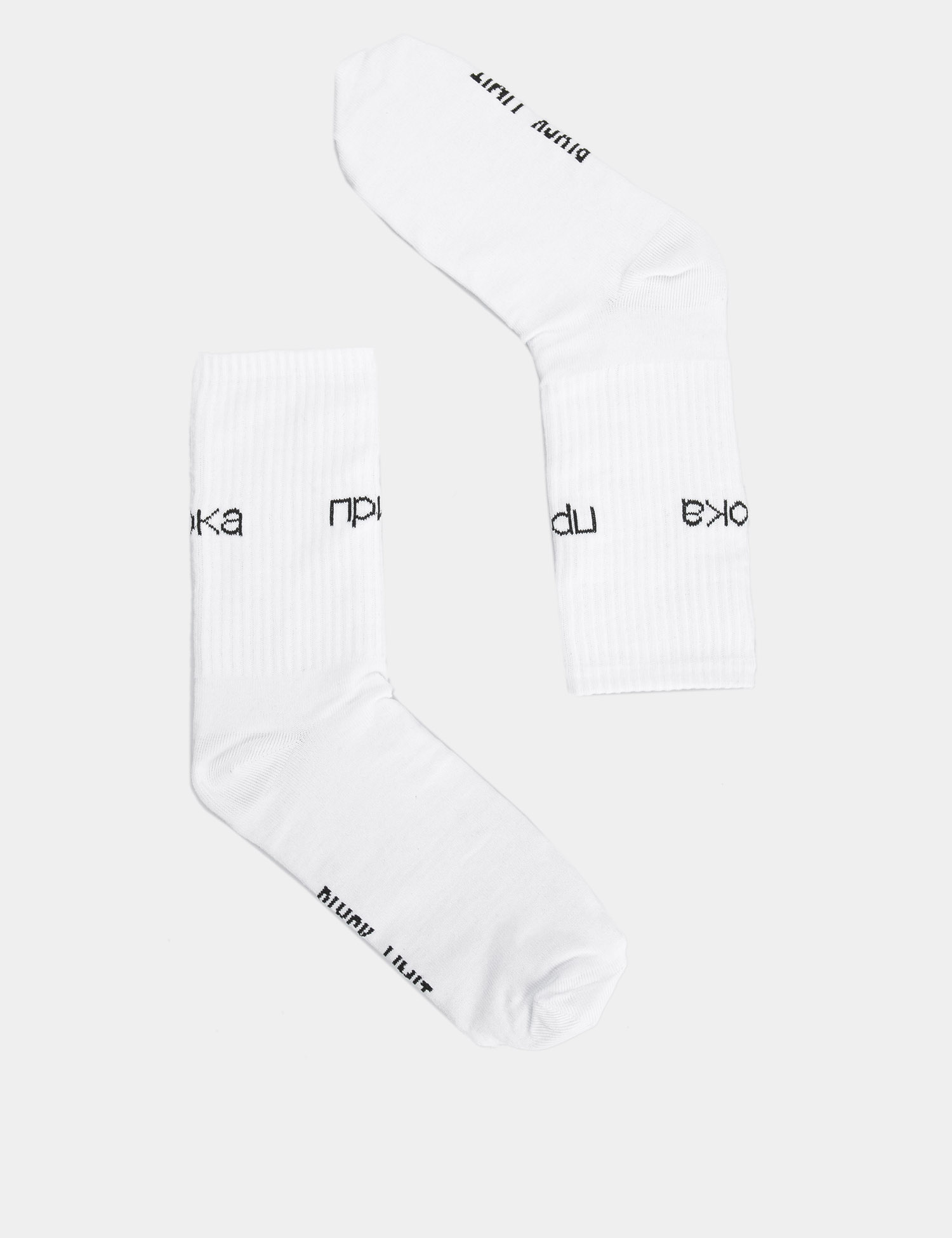 Картинка Жіночі білі шкарпетки з візерунком