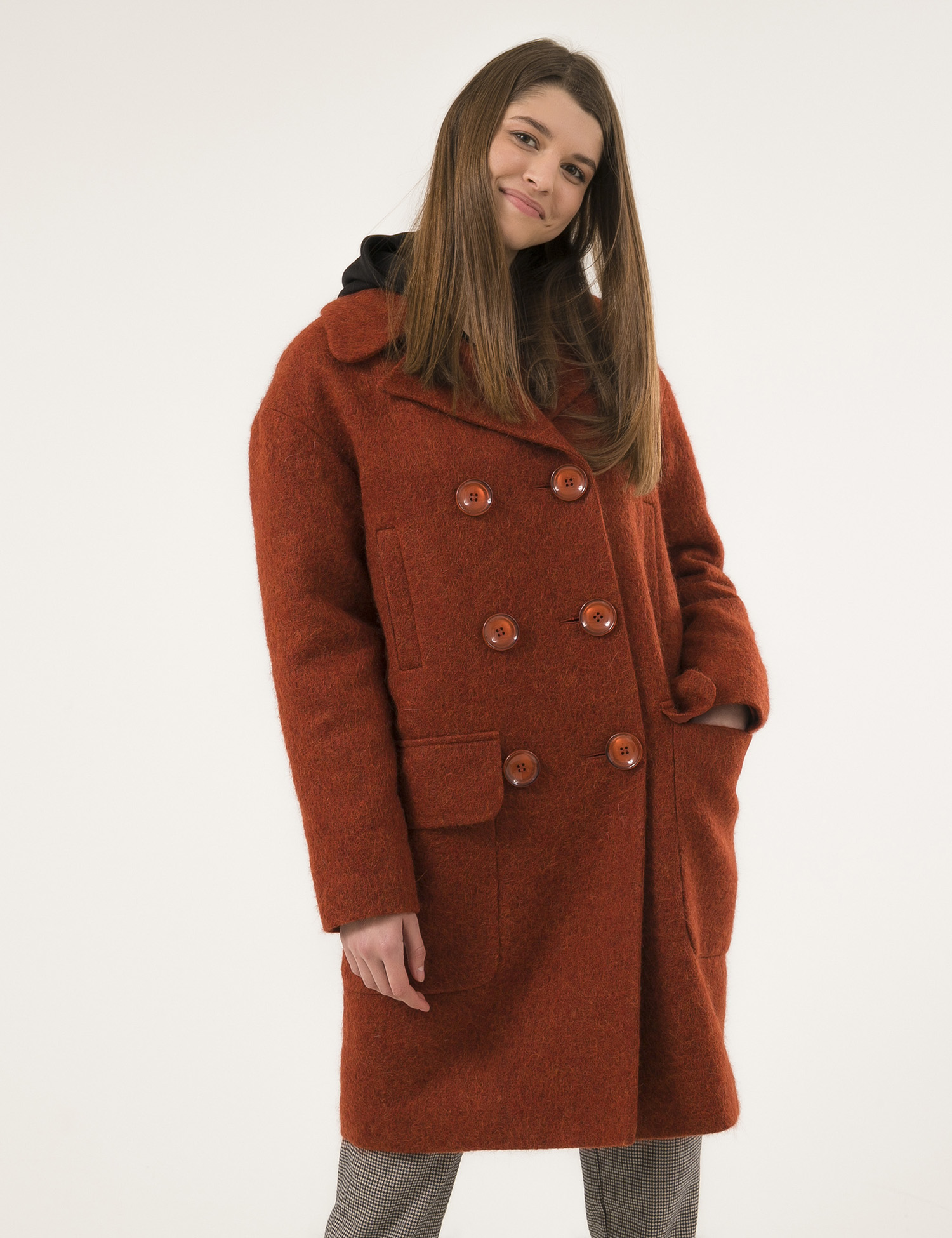 Картинка Жіноче помаранчеве пальто