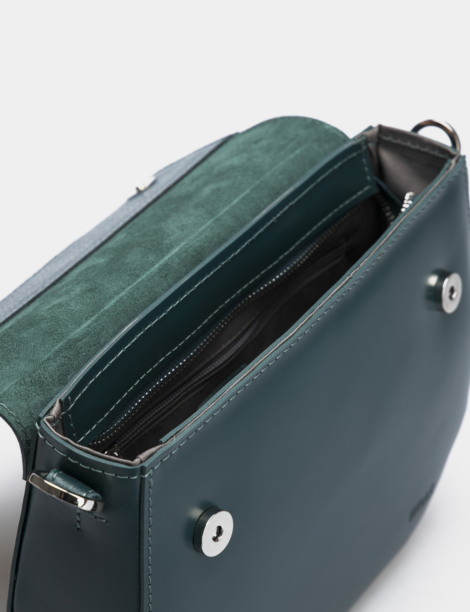 Картинка Жіноча зелена шкіряна сумка