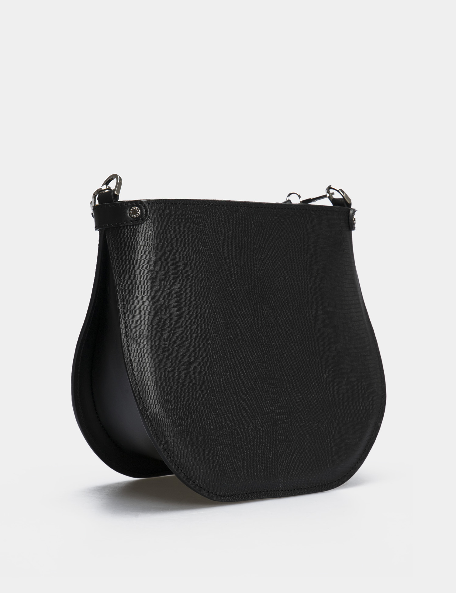 Картинка Жіноча чорна шкіряна сумка