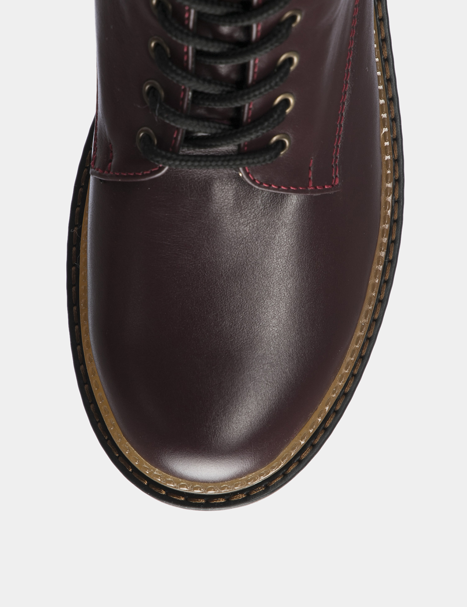 Картинка Жіночі бордові шкіряні черевики