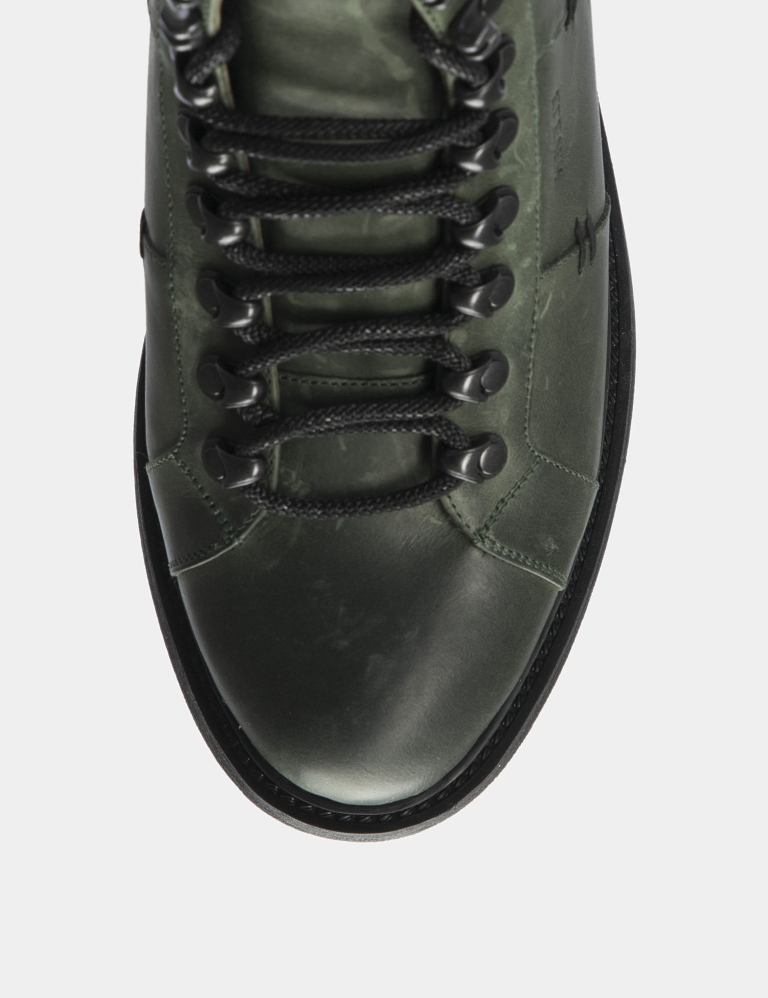 Картинка Чоловічі зелені шкіряні черевики