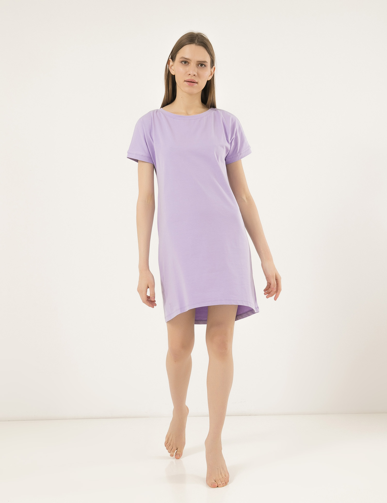 Картинка Жіноча бузкова нічна сорочка